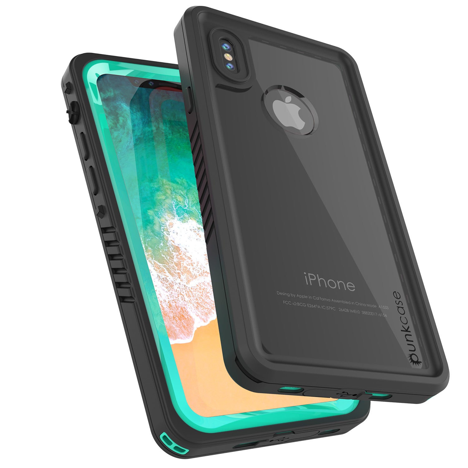 iPhone X Case, Punkcase [Extreme Series] [Slim Fit] [IP68 Certified] [Teal]