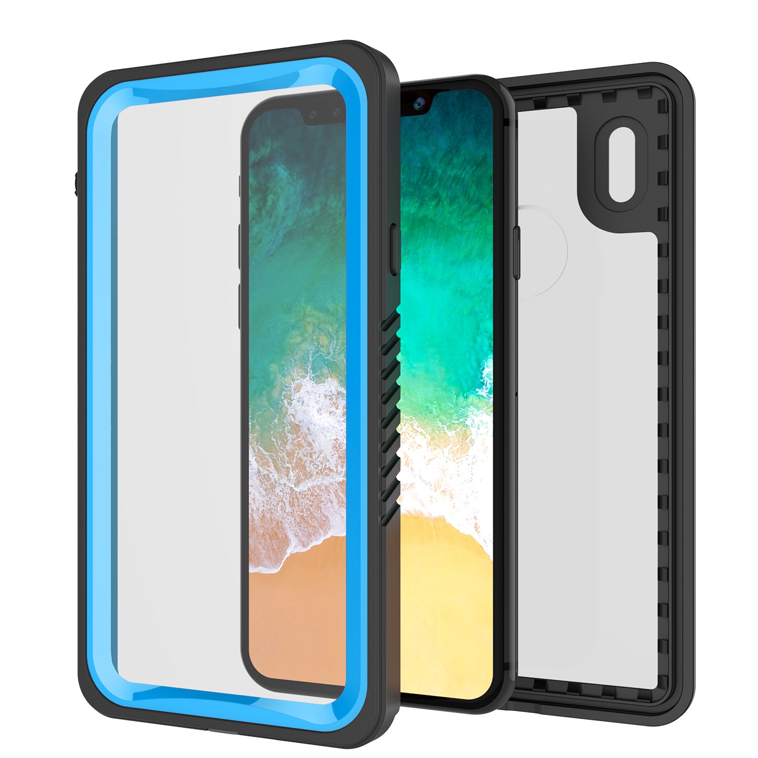 iPhone X Case, Punkcase [Extreme Series] [Slim Fit] [IP68 Certified] [Light Blue]