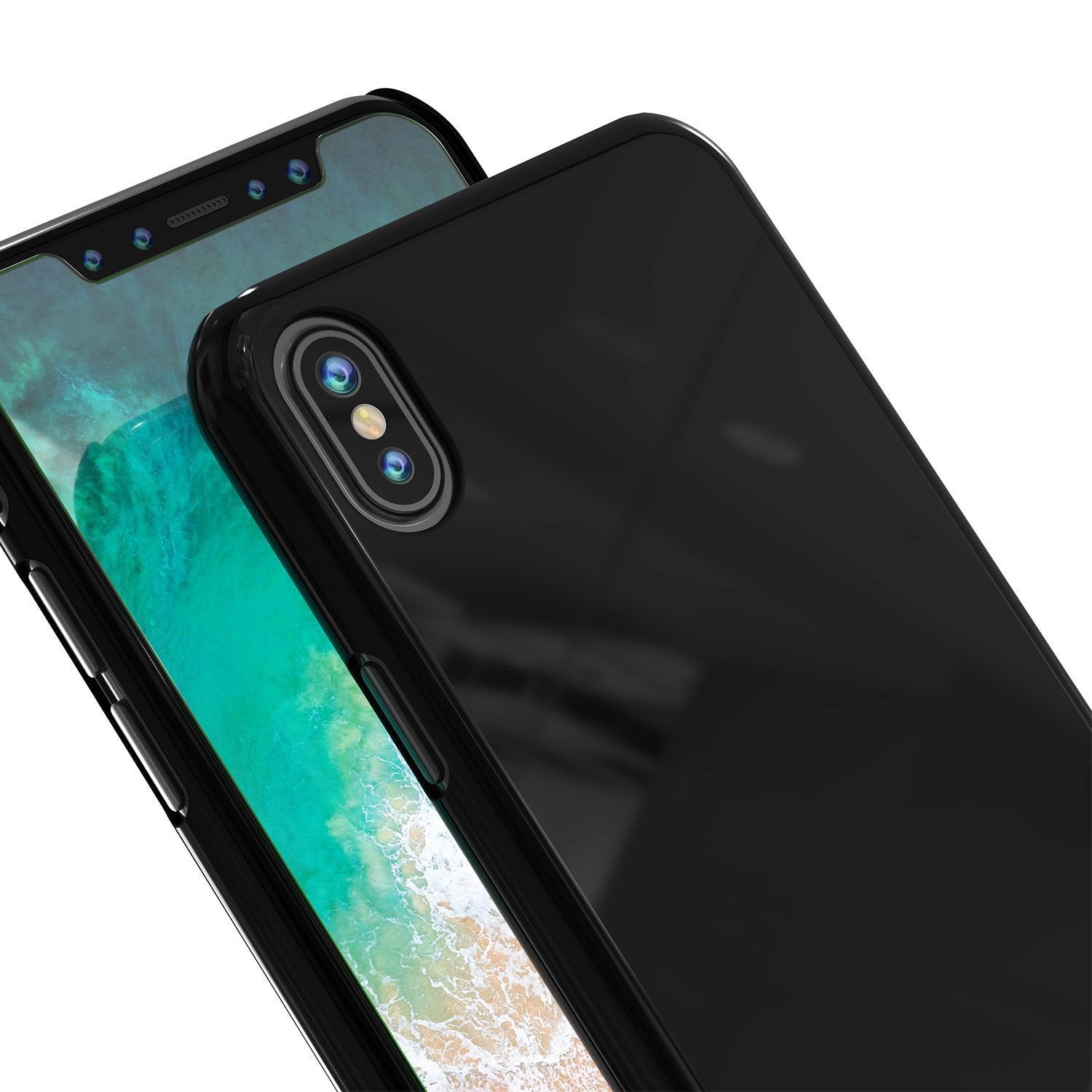 iPhone X Case, Punkcase [Solid Series] Ultra Thin Cover [shockproof] [dirtproof] for Apple iPhone 10 [jet black]