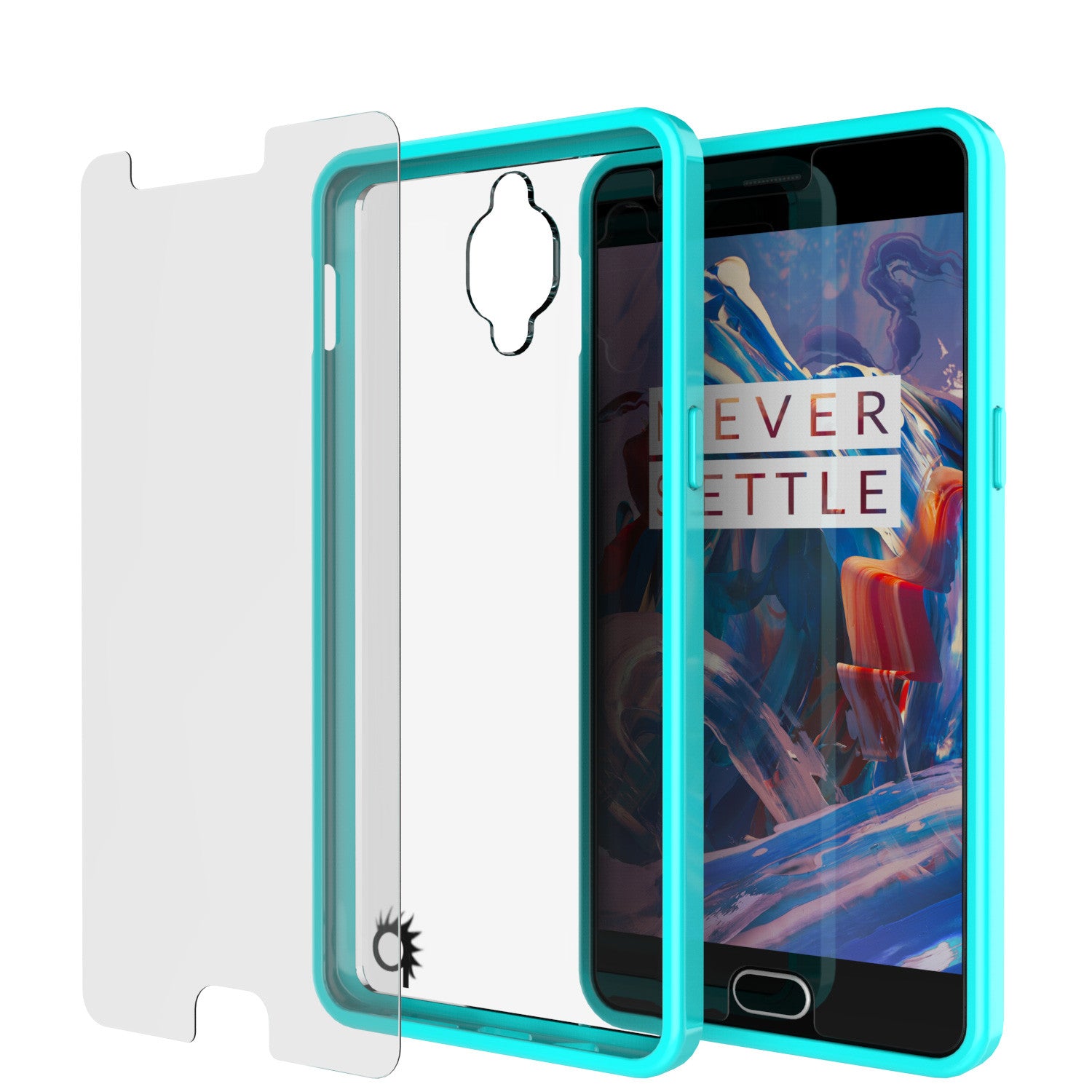 OnePlus 3 Case Punkcase® LUCID 2.0 Teal Series w/ SHIELD GLASS Lifetime Warranty Exchange
