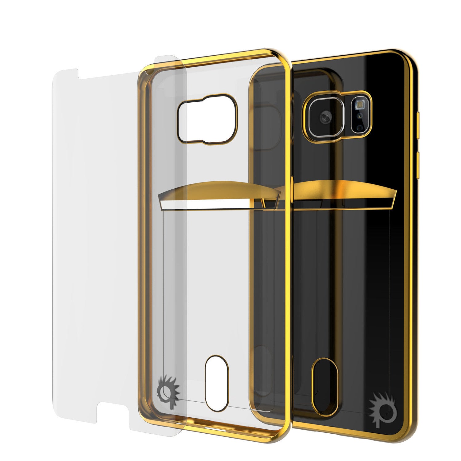 Galaxy S7 Case, PUNKCASE® LUCID Gold Series | Card Slot | SHIELD Screen Protector | Ultra fit