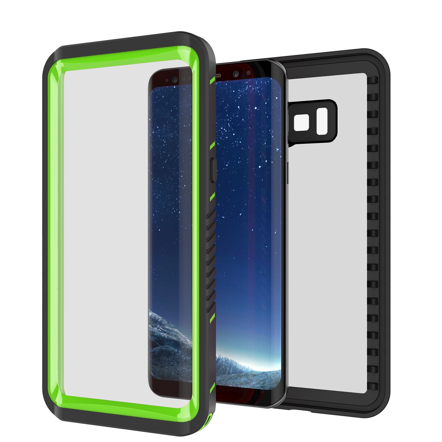 Galaxy S8 Waterproof Case, Punkcase [Extreme Series] [Slim Fit] [IP68 Certified] [Shockproof] [Snowproof] [Dirproof] Armor Cover [Green]