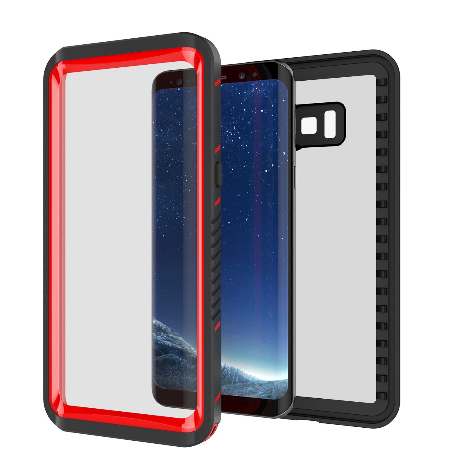 Galaxy S8 Waterproof Case, Punkcase [Extreme Series] Slim Fit with Built In Screen Protector for Samsung Galaxy S8 [Red]