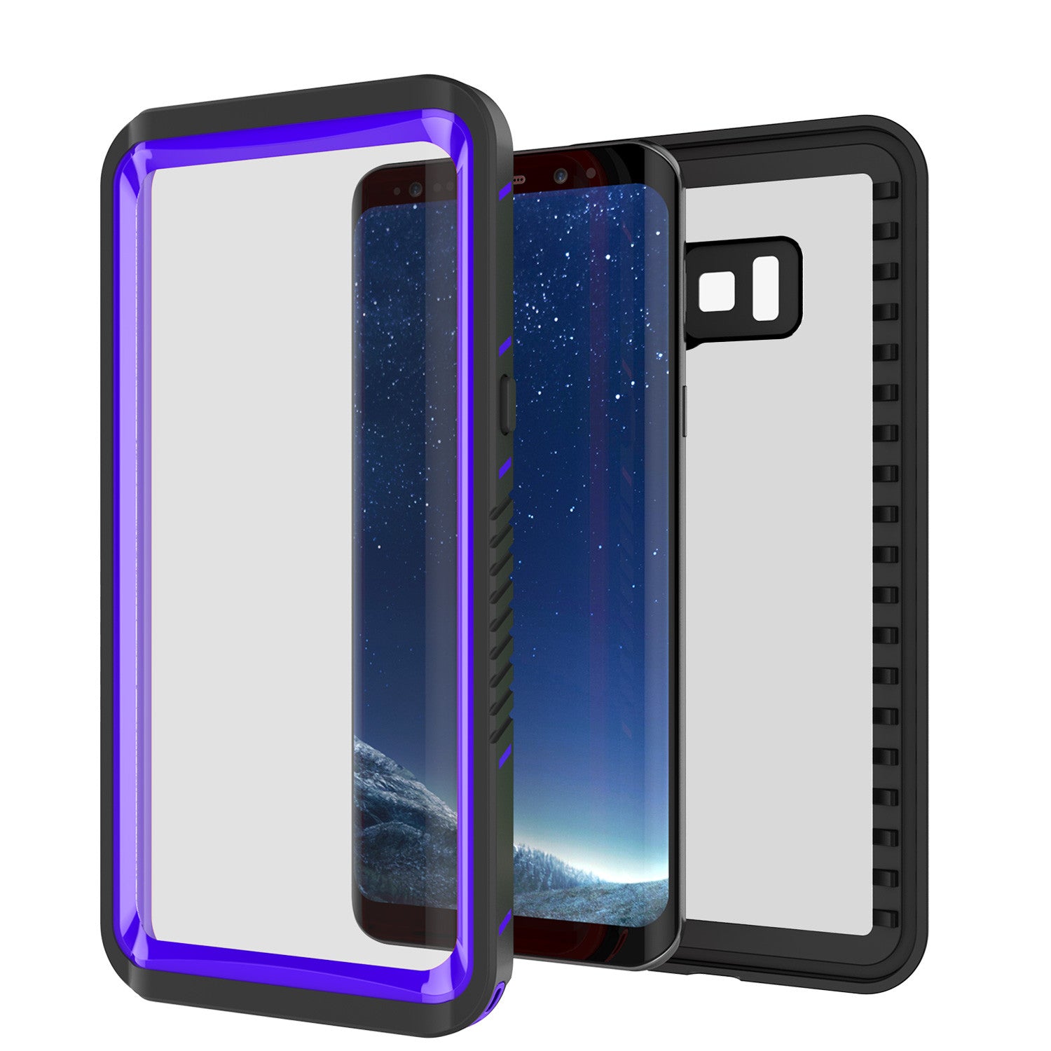 Galaxy S8 Waterproof Case, Punkcase [Extreme Series] [Slim Fit] [IP68 Certified] [Shockproof] [Snowproof] [Dirproof] Armor Cover [Purple]