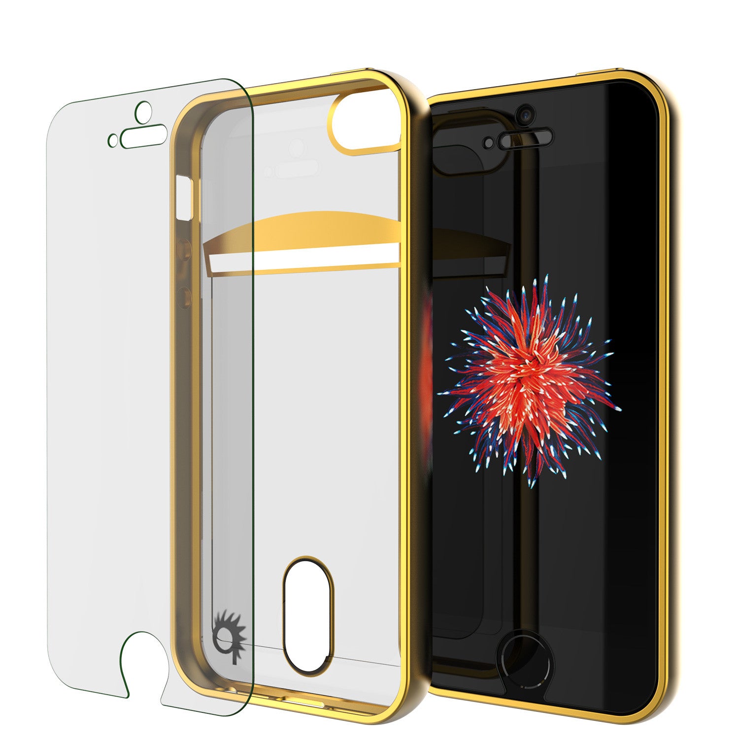 iPhone SE/5S/5 Case, PUNKCASE® LUCID Gold Series | Card Slot | SHIELD Screen Protector | Ultra fit
