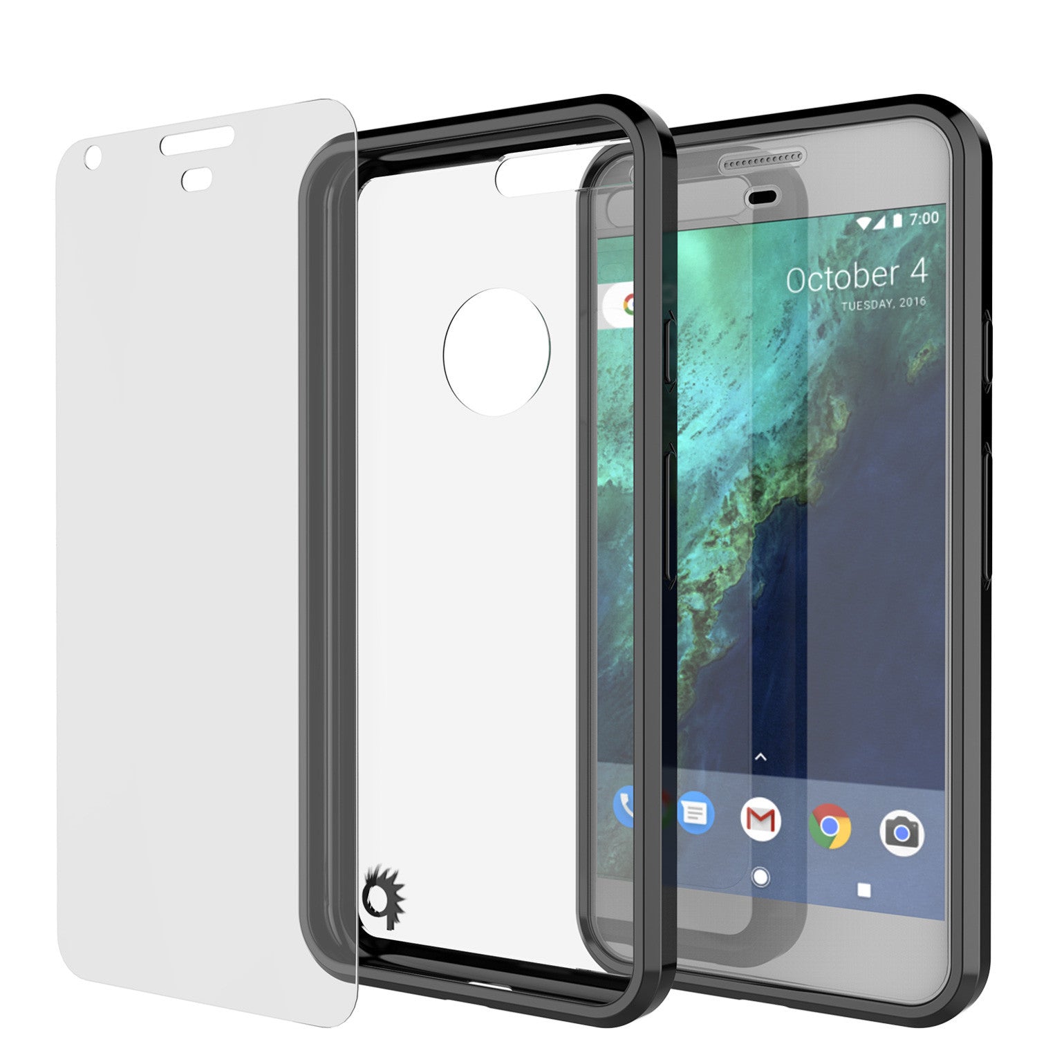 Google Pixel XL Case Punkcase® LUCID 2.0 Black Series w/ PUNK SHIELD Glass Screen Protector | Ultra Fit