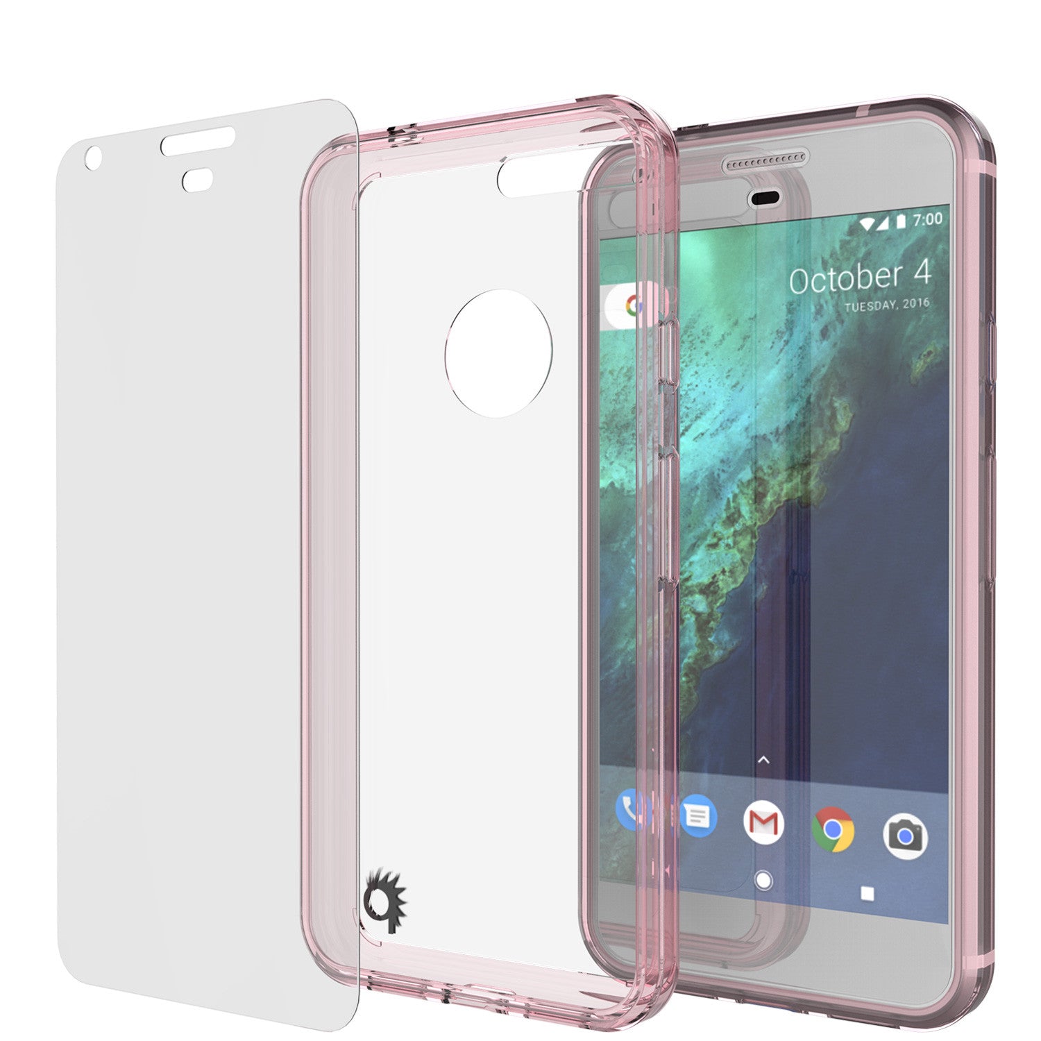 Google Pixel Case Punkcase® LUCID 2.0 Crystal Pink Series w/ PUNK SHIELD Glass Screen Protector | Ultra Fit