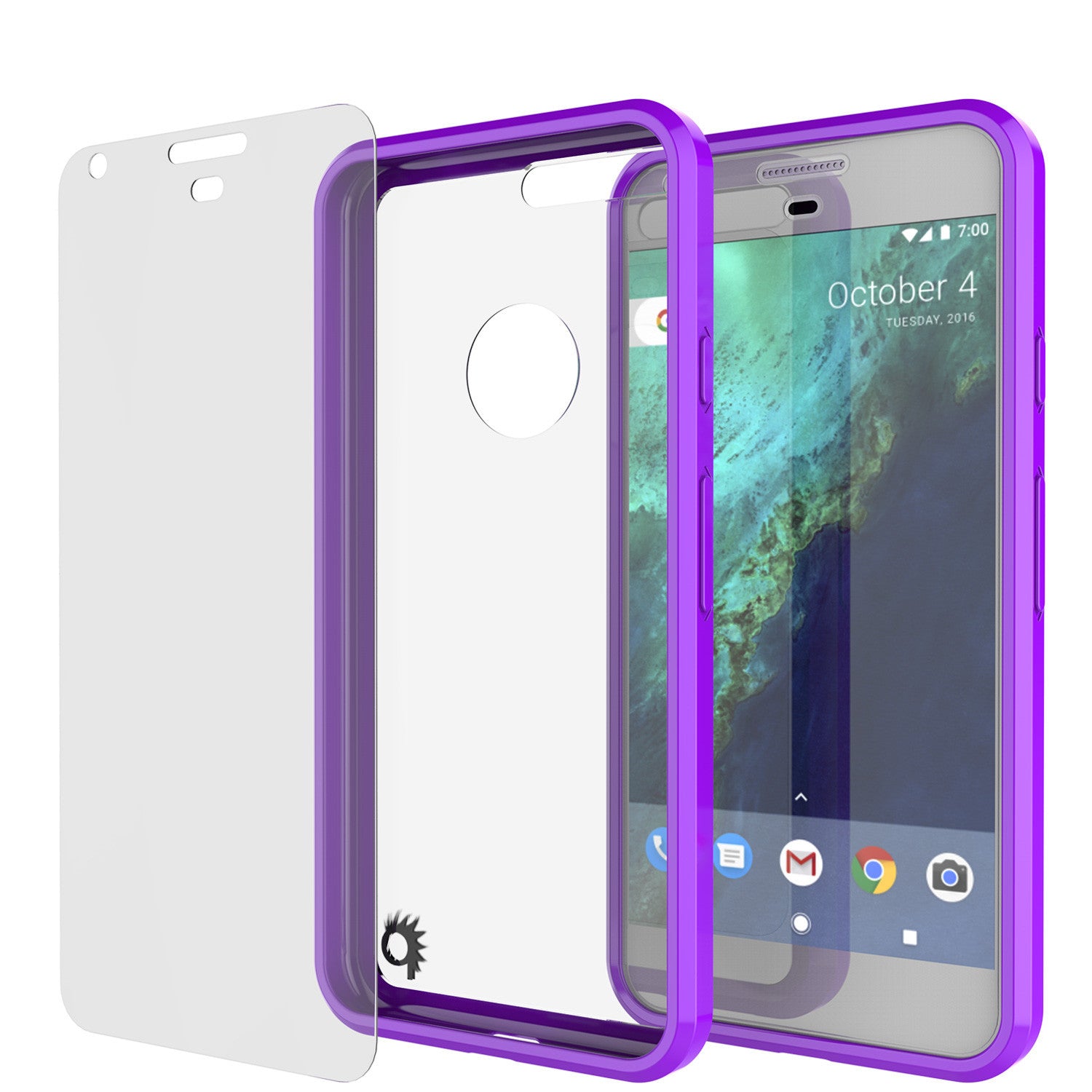 Google Pixel XL Case Punkcase® LUCID 2.0 Purple Series w/ PUNK SHIELD Glass Screen Protector | Ultra Fit