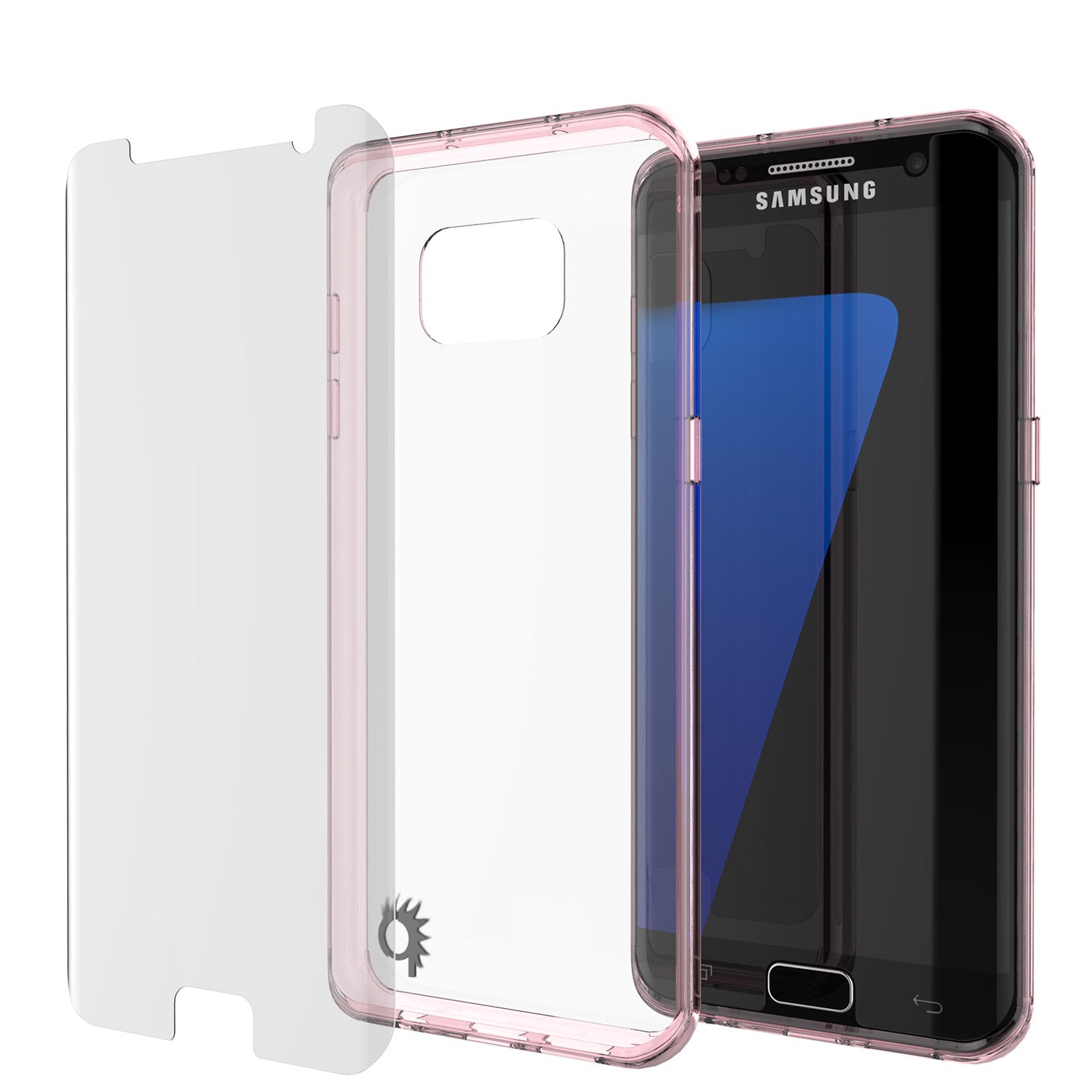 S7 Edge Case Punkcase® LUCID 2.0 Crystal Pink Series w/ PUNK SHIELD Screen Protector | Ultra Fit
