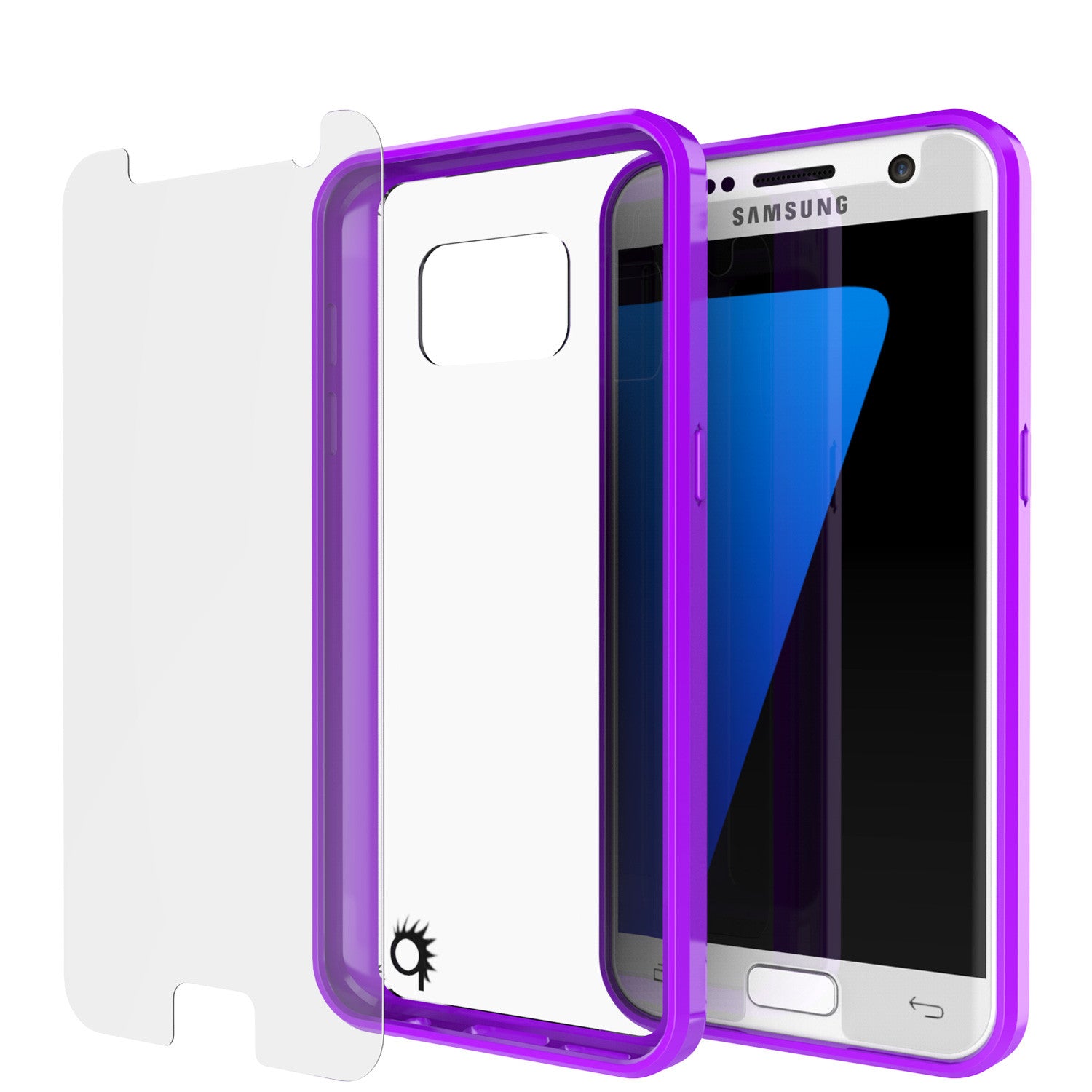 S7 Case Punkcase® LUCID 2.0 Purple Series w/ PUNK SHIELD Glass Screen Protector | Ultra Fit