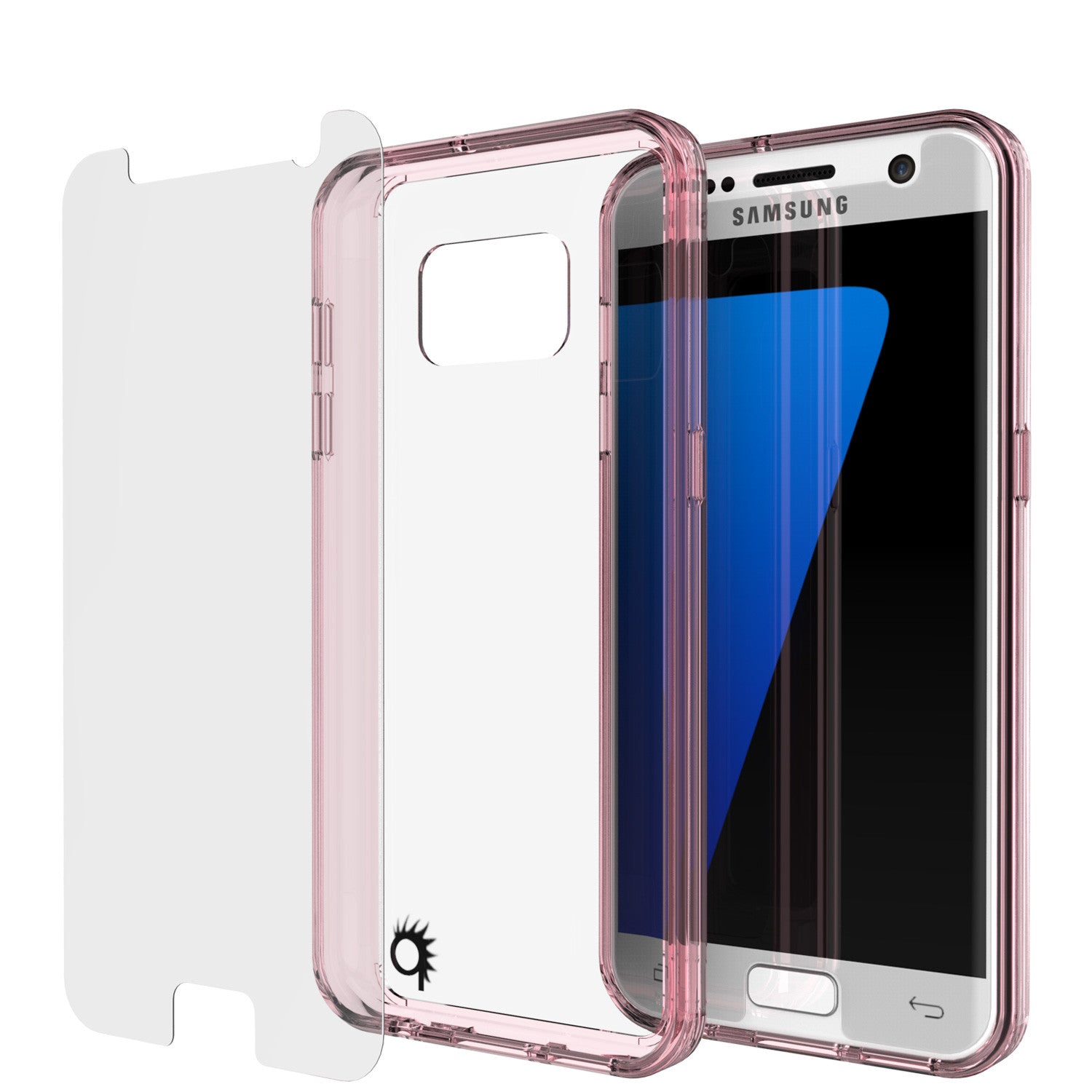 S7 Case Punkcase® LUCID 2.0 Crystal Pink Series w/ PUNK SHIELD Glass Screen Protector | Ultra Fit