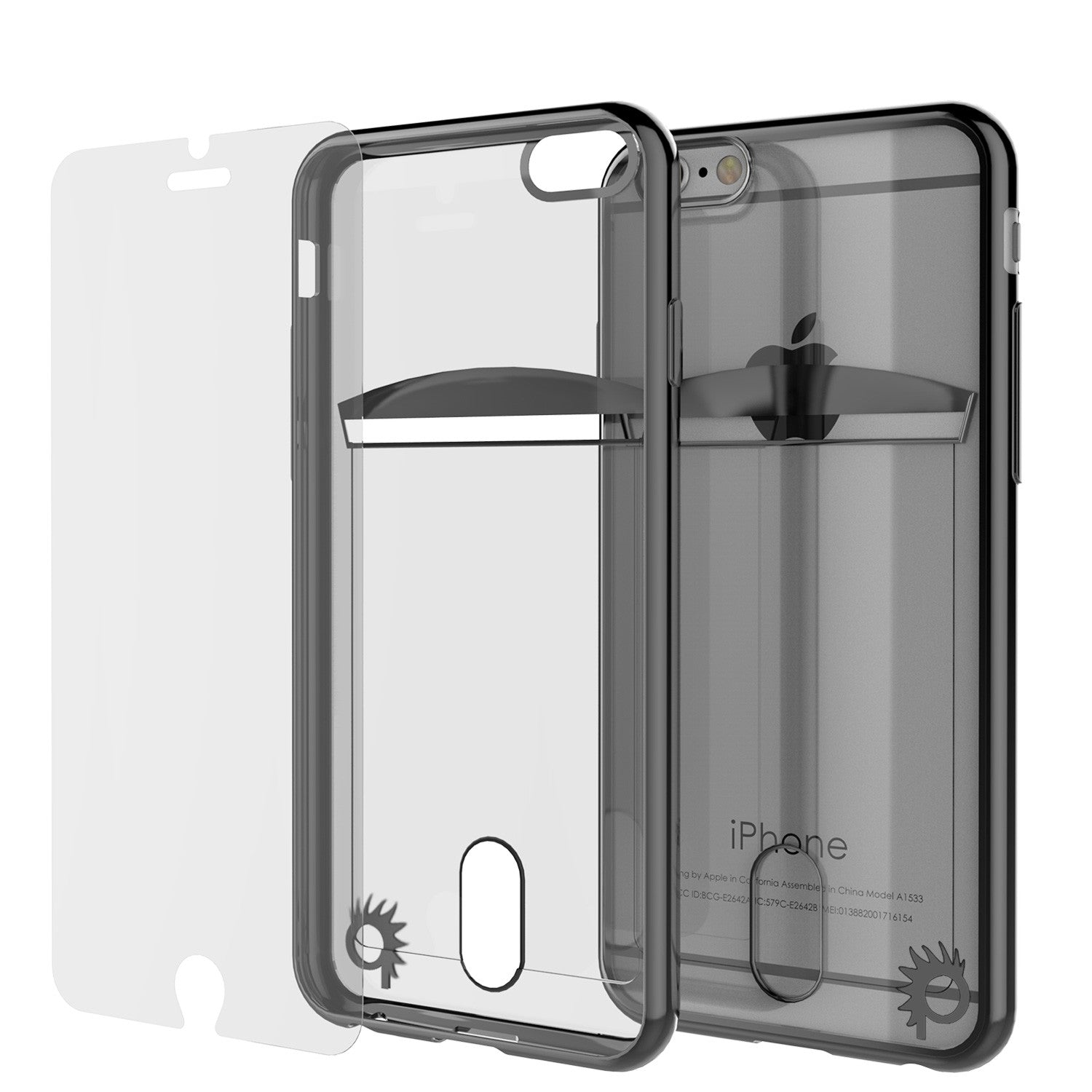 iPhone 6s/6 Case, PUNKCASE® LUCID Black Series | Card Slot | SHIELD Screen Protector | Ultra fit