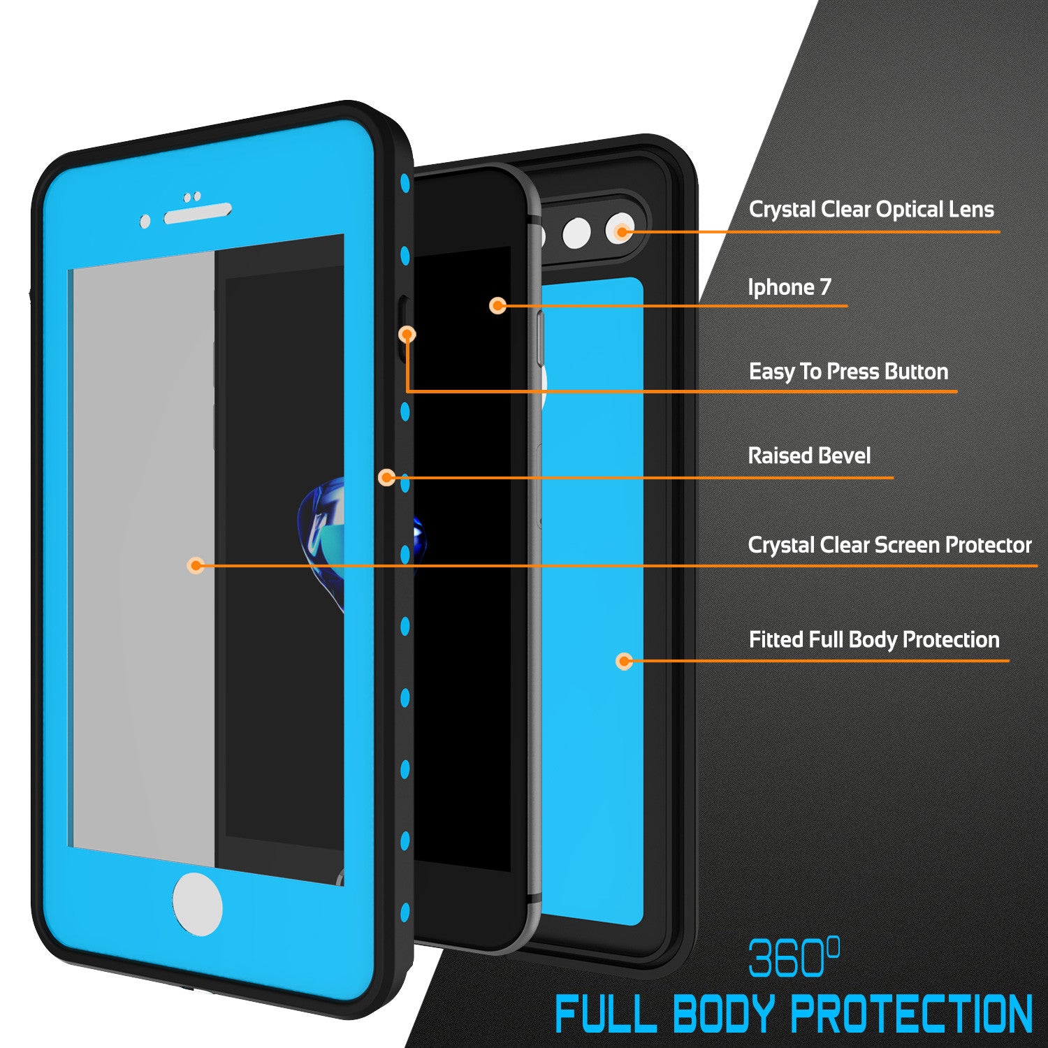 iPhone XR Waterproof IP68 Case, Punkcase [Black] [StudStar Series] [Slim  Fit]