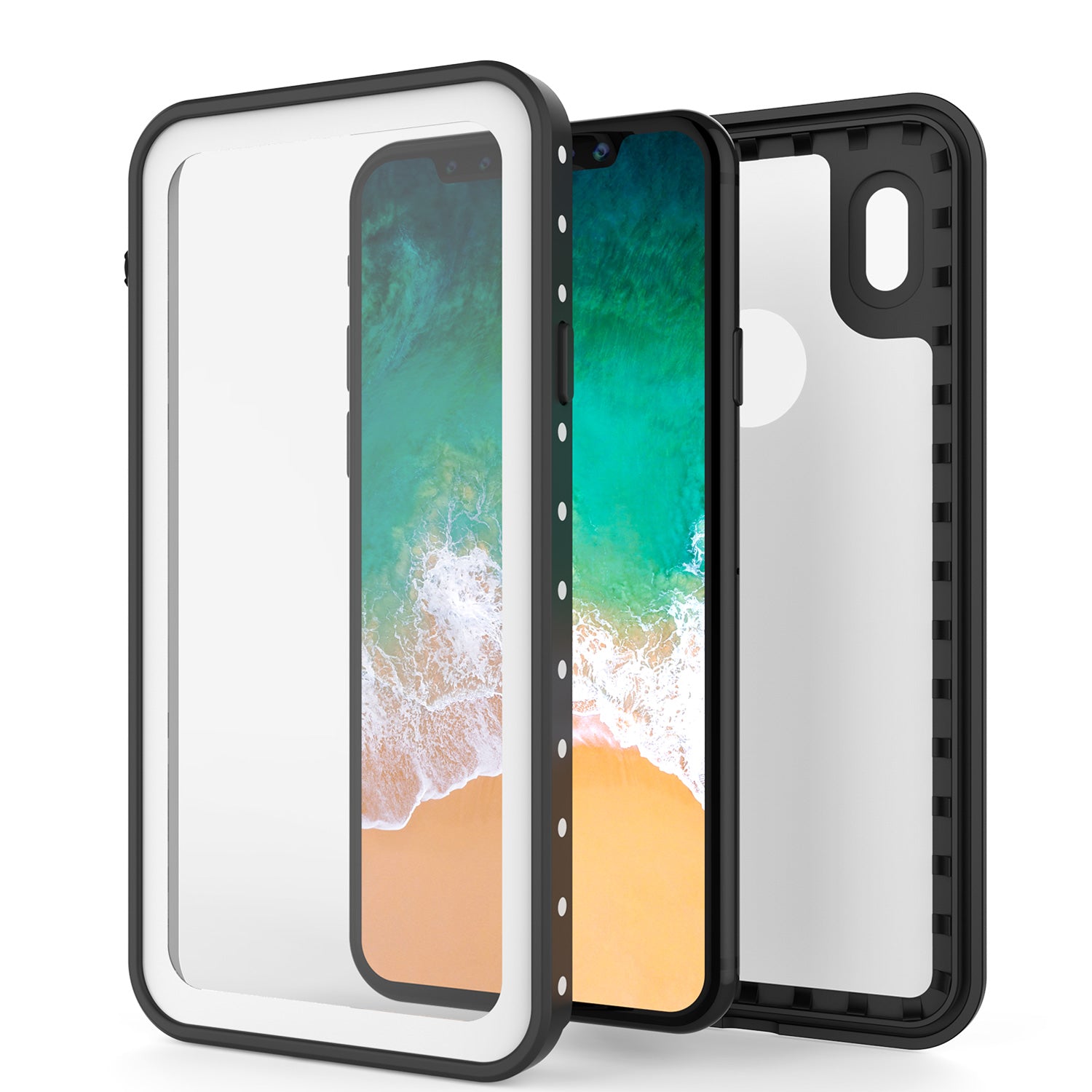 iPhone X Waterproof IP68 Case, Punkcase [White] [StudStar Series] [Slim Fit] [Dirtproof]