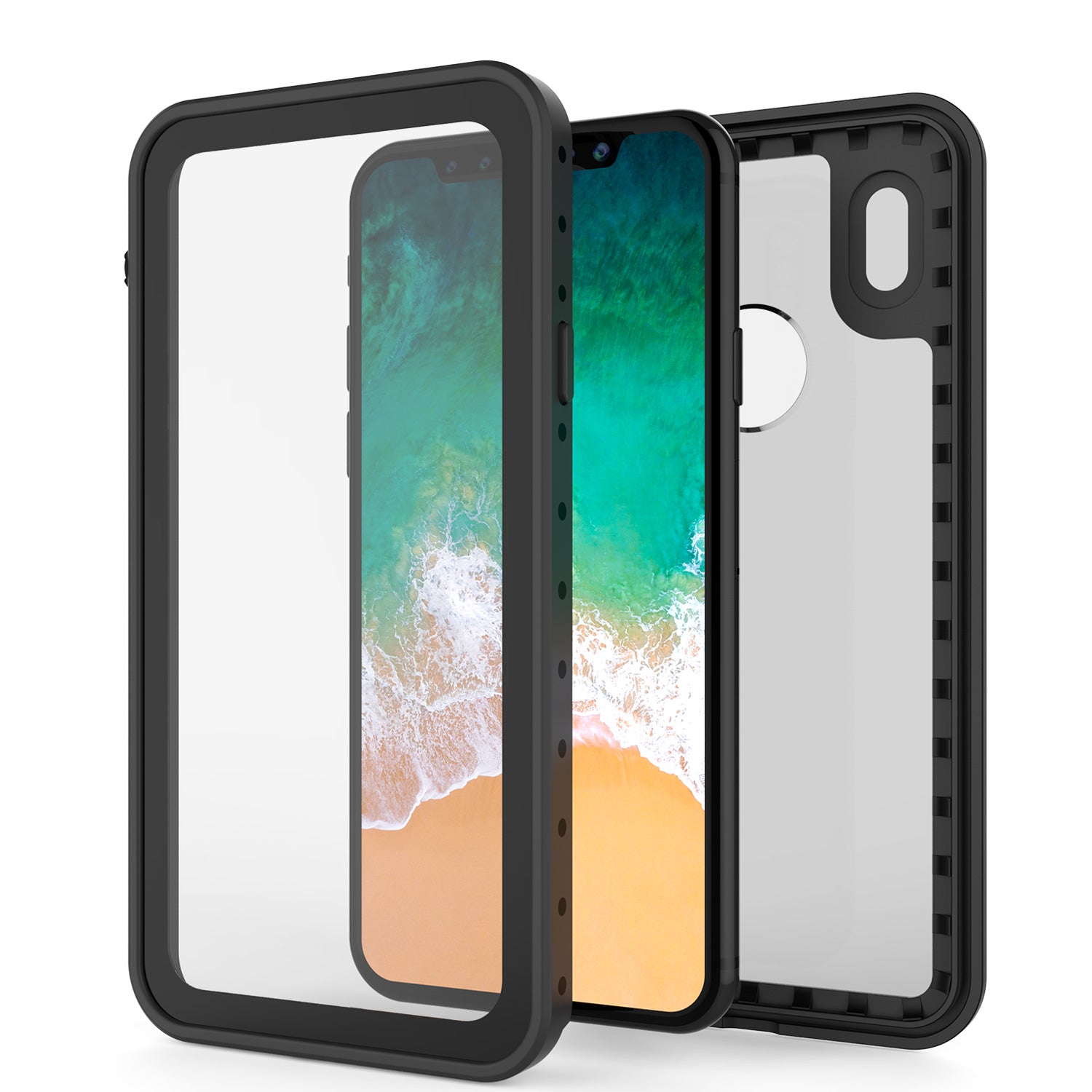 iPhone X Waterproof IP68 Case, Punkcase [Clear] [StudStar Series] [Slim Fit] [Dirtproof]