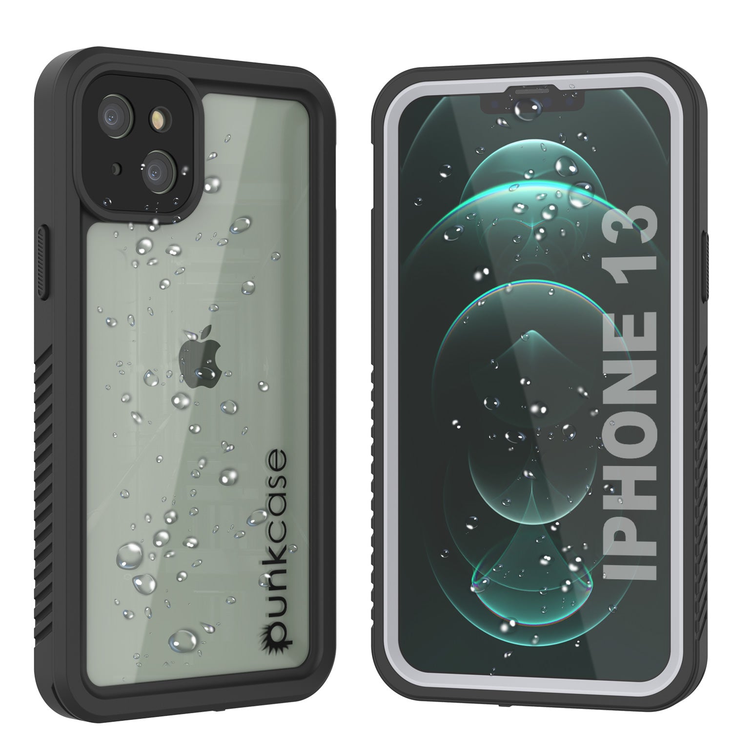 iPhone 13  Waterproof Case, Punkcase [Extreme Series] Armor Cover W/ Built In Screen Protector [White]