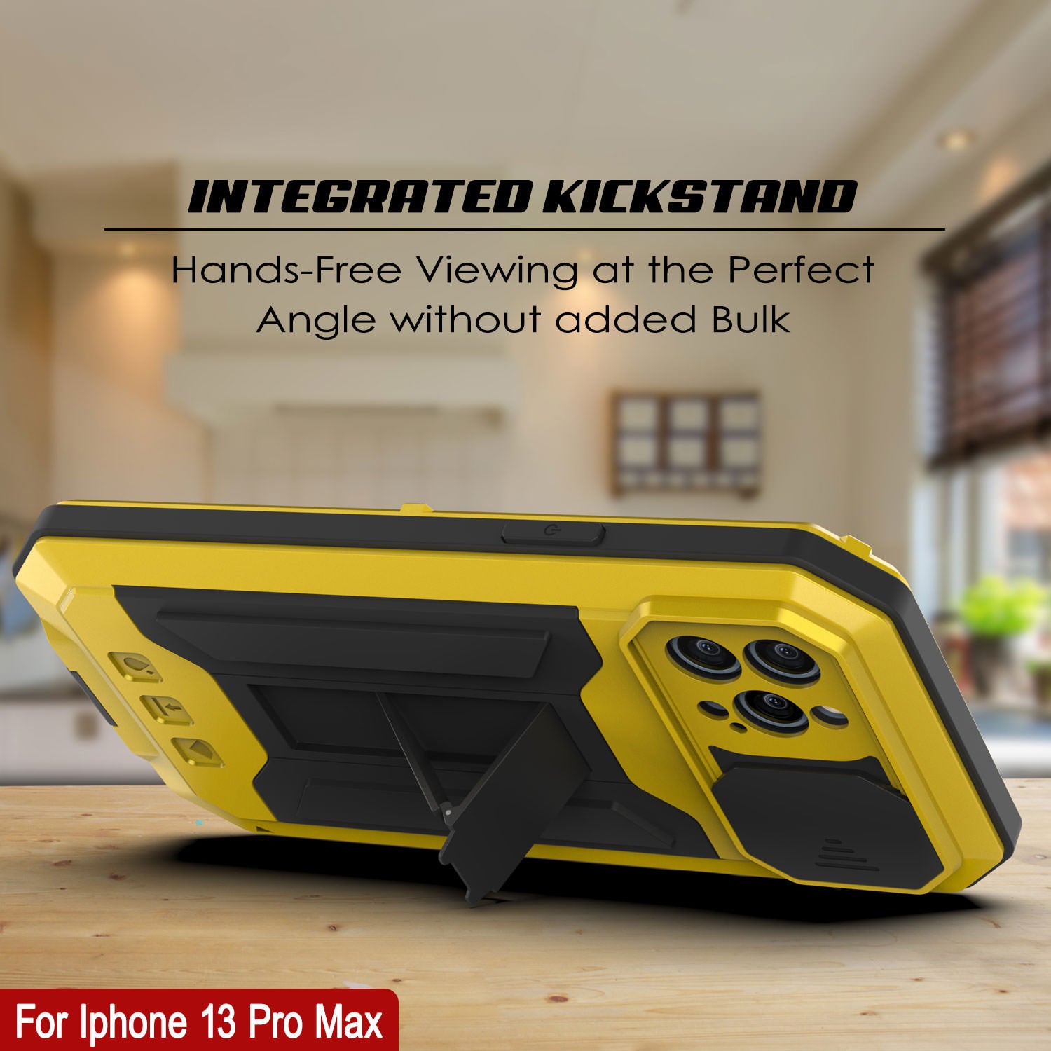 iPhone 13 Pro Max Metal 2.0 Case, Heavy Duty Military Grade Armor Cover [shock proof] Full Body Hard [Neon]