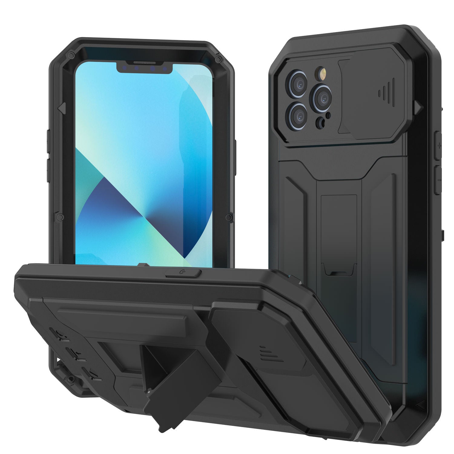 iPhone 13 Pro Max Metal Case, Heavy Duty Military Grade Armor