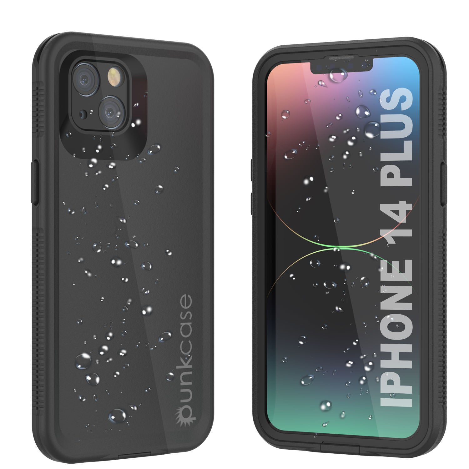 Punkcase iPhone 14 Plus Waterproof Case [Aqua Series] Armor Cover [Black]