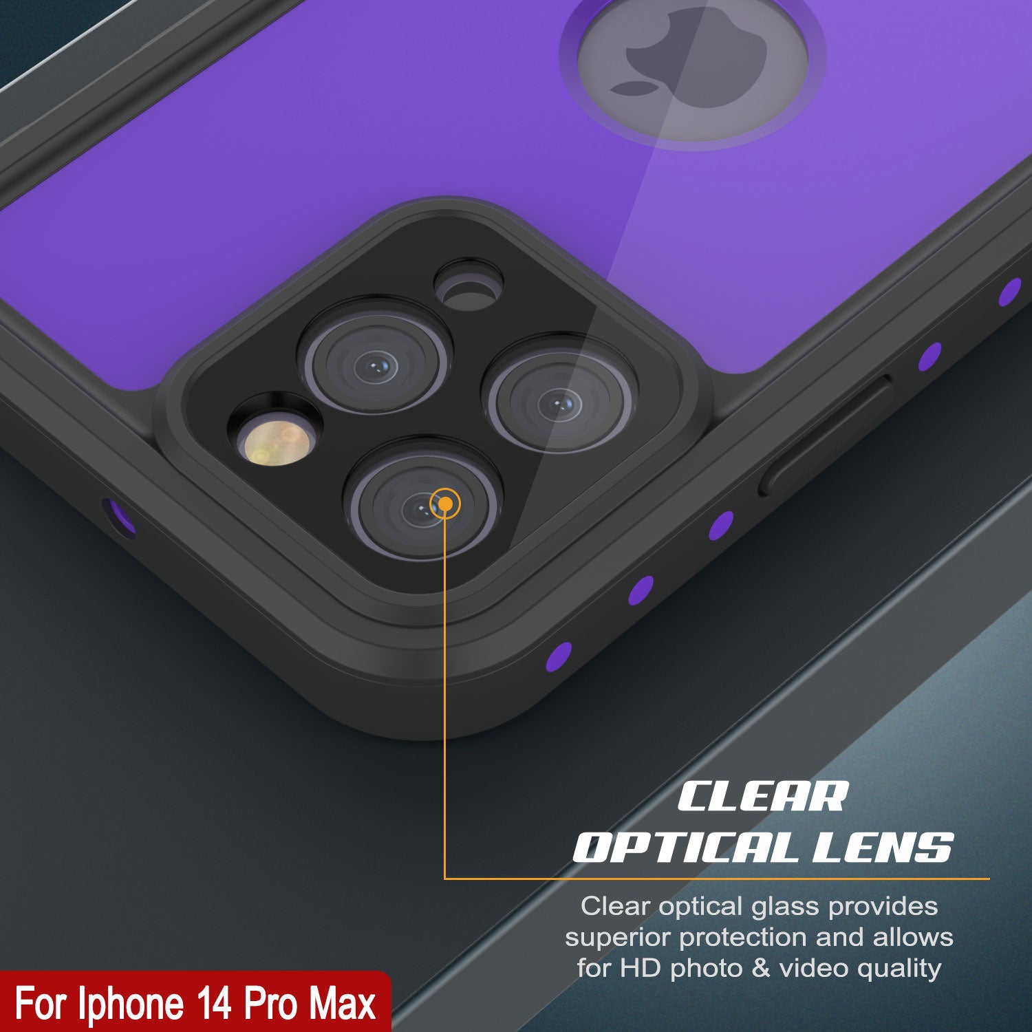 iPhone  Pro Max Waterproof IP Case, Punkcase [Purple