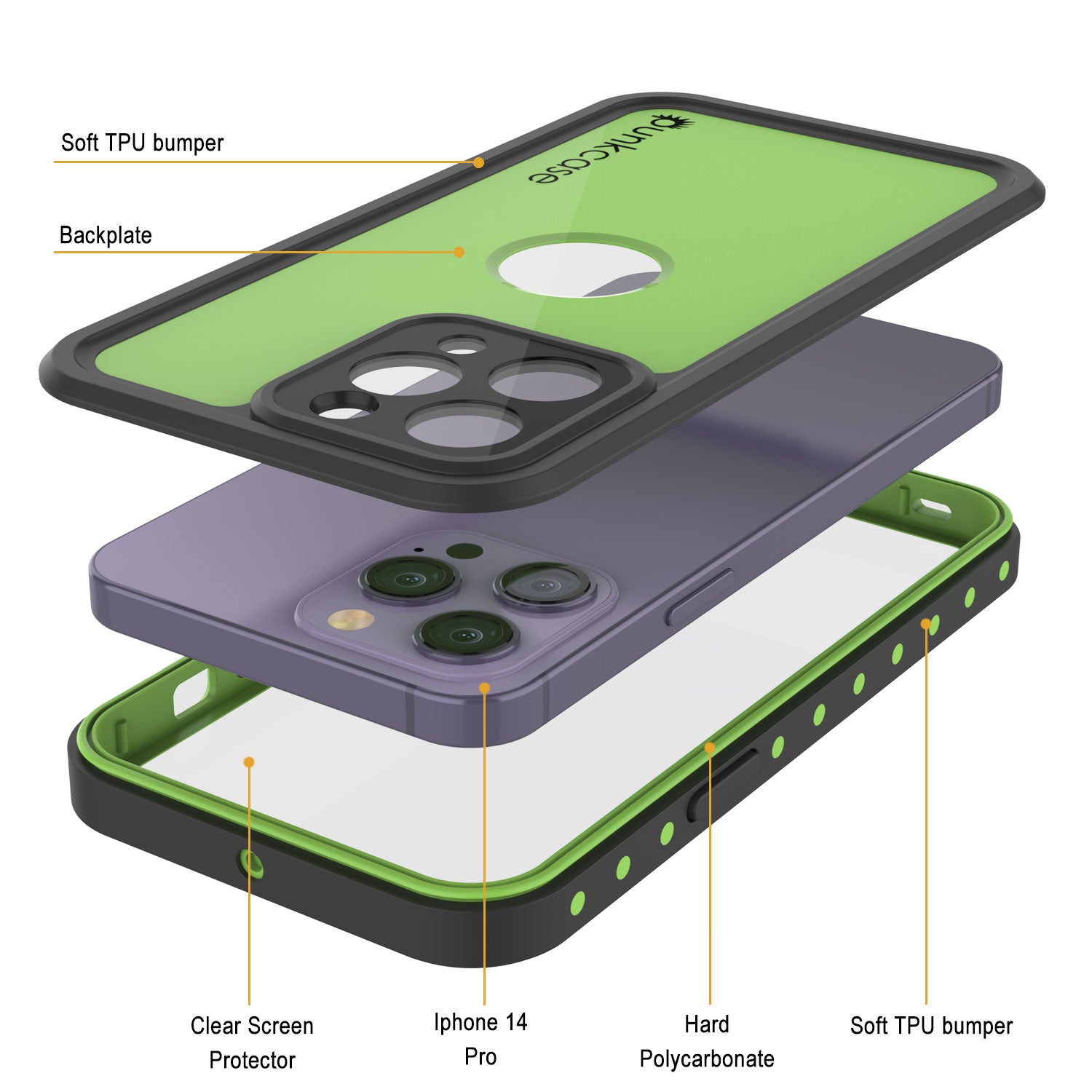 Punkcase Custodia impermeabile per iPhone 14 Plus [Serie StudStar Punkcase Custodia impermeabile per iPhone 14 Plus [Serie StudStar