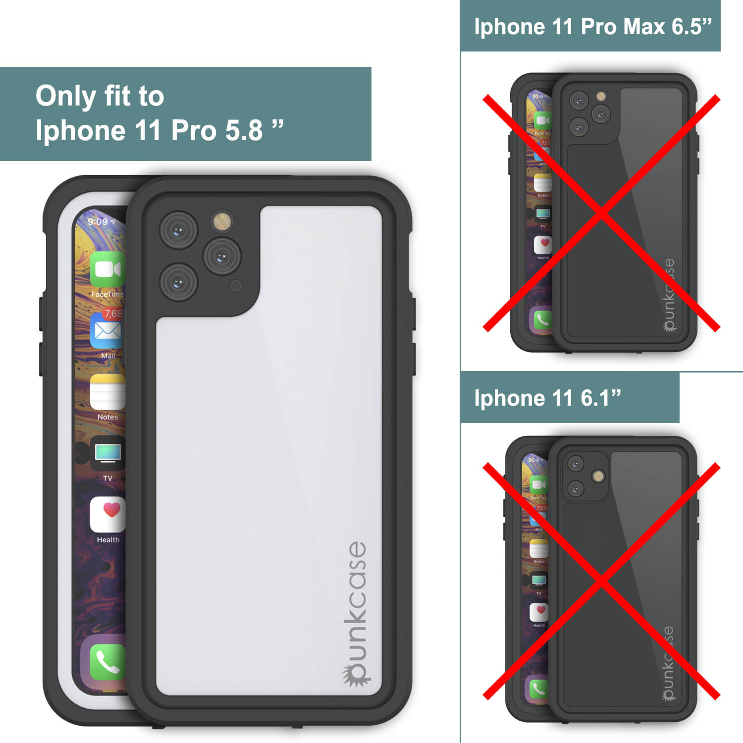 iPhone 11 Pro Max Waterproof IP68 Case, Punkcase [White] [StudStar Series] [Slim Fit] [Dirtproof]