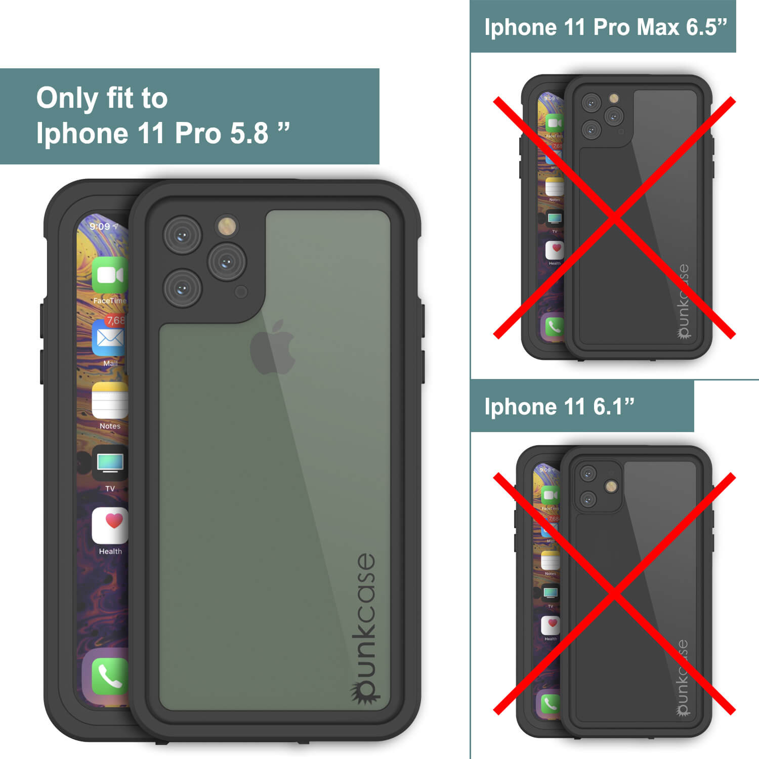 iPhone 11 Pro Waterproof IP68 Case, Punkcase [Clear] [StudStar Series] [Slim Fit] [Dirtproof]