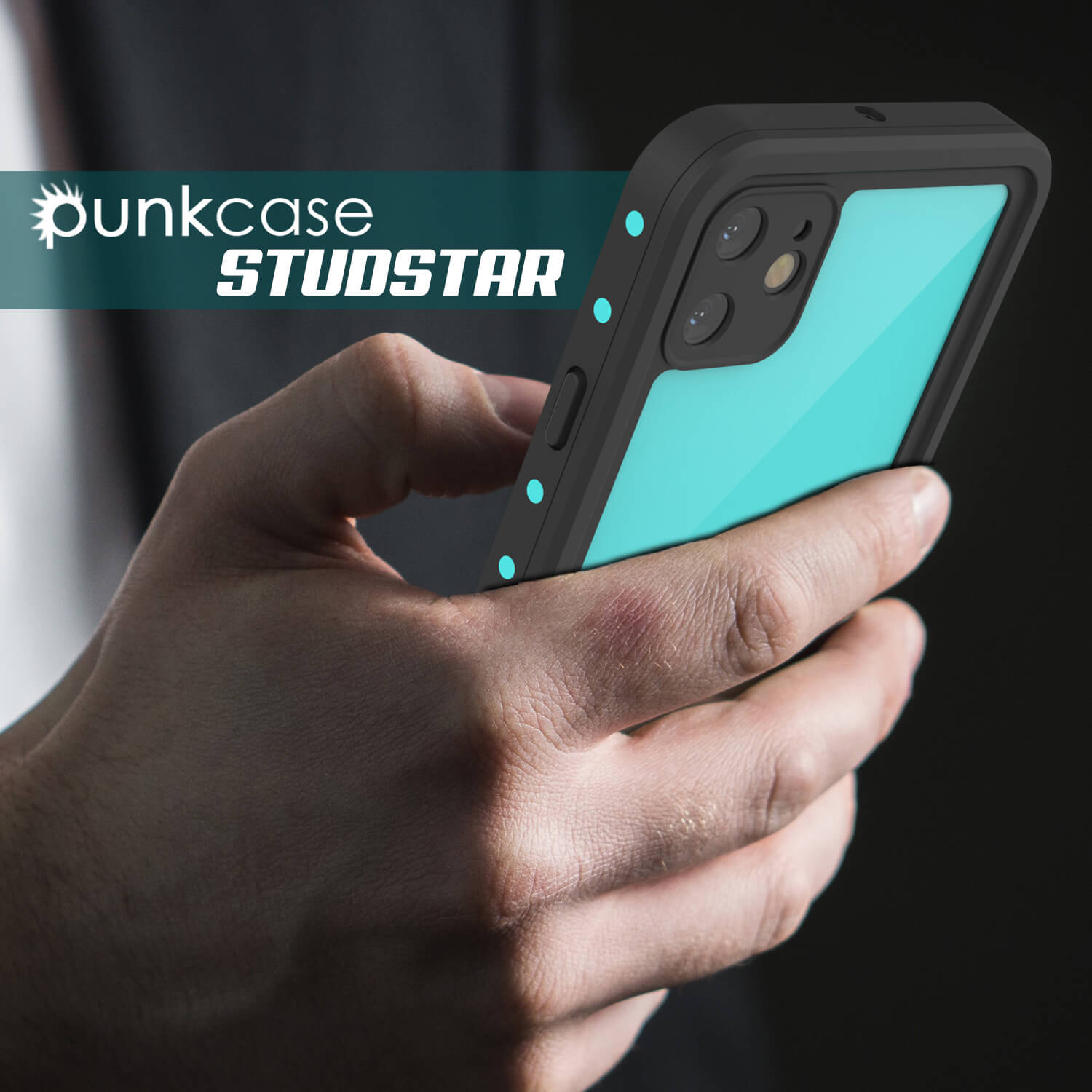 iPhone 11 Waterproof IP68 Case, Punkcase [Teal] [StudStar Series] [Slim Fit]