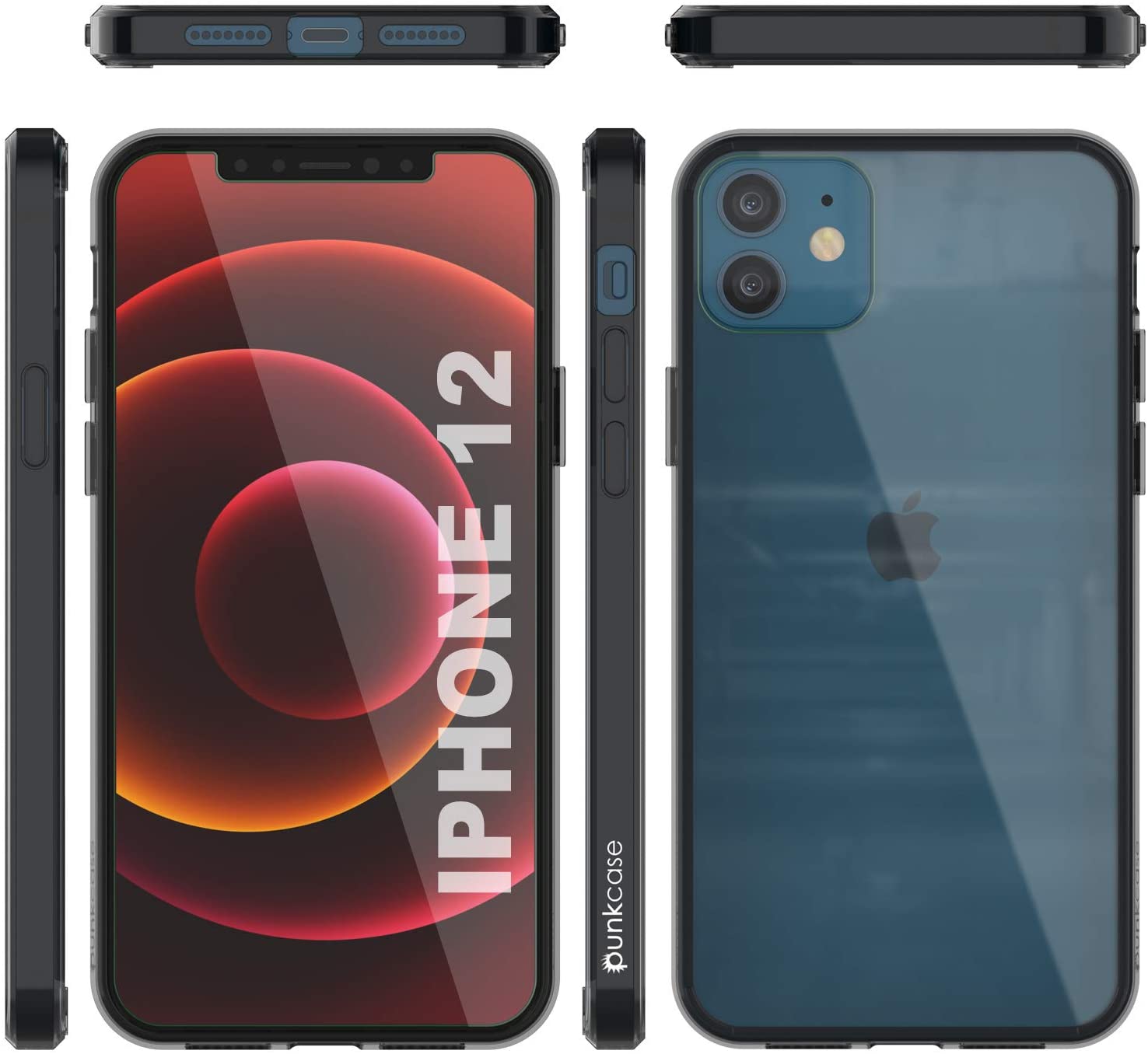 iPhone 13 Case Punkcase® LUCID 2.0 Crystal Black Series w/ PUNK SHIELD Screen Protector | Ultra Fit