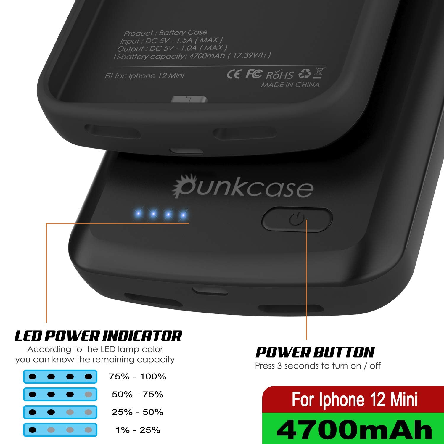 ELLENNE COVER CON BATTERIA INTEGRATA per IPHONE 12 MINI 5.4 DA 6800mAh | COVER BATTERIA COMPATIBILE PER IPHONE 12 MINI 5.4 DA 6800mAh | BATTERY CASE RICARICABILE POWER BANK SLIM SOTTILE ELLENNE COVER CON BATTERIA INTEGRATA per IPHONE 12 MINI 5.4 DA 6800mAh | COVER BATTERIA COMPATIBILE PER IPHONE 12 MINI 5.4 DA 6800mAh | BATTERY CASE RICARICABILE POWER BANK SLIM SOTTILE