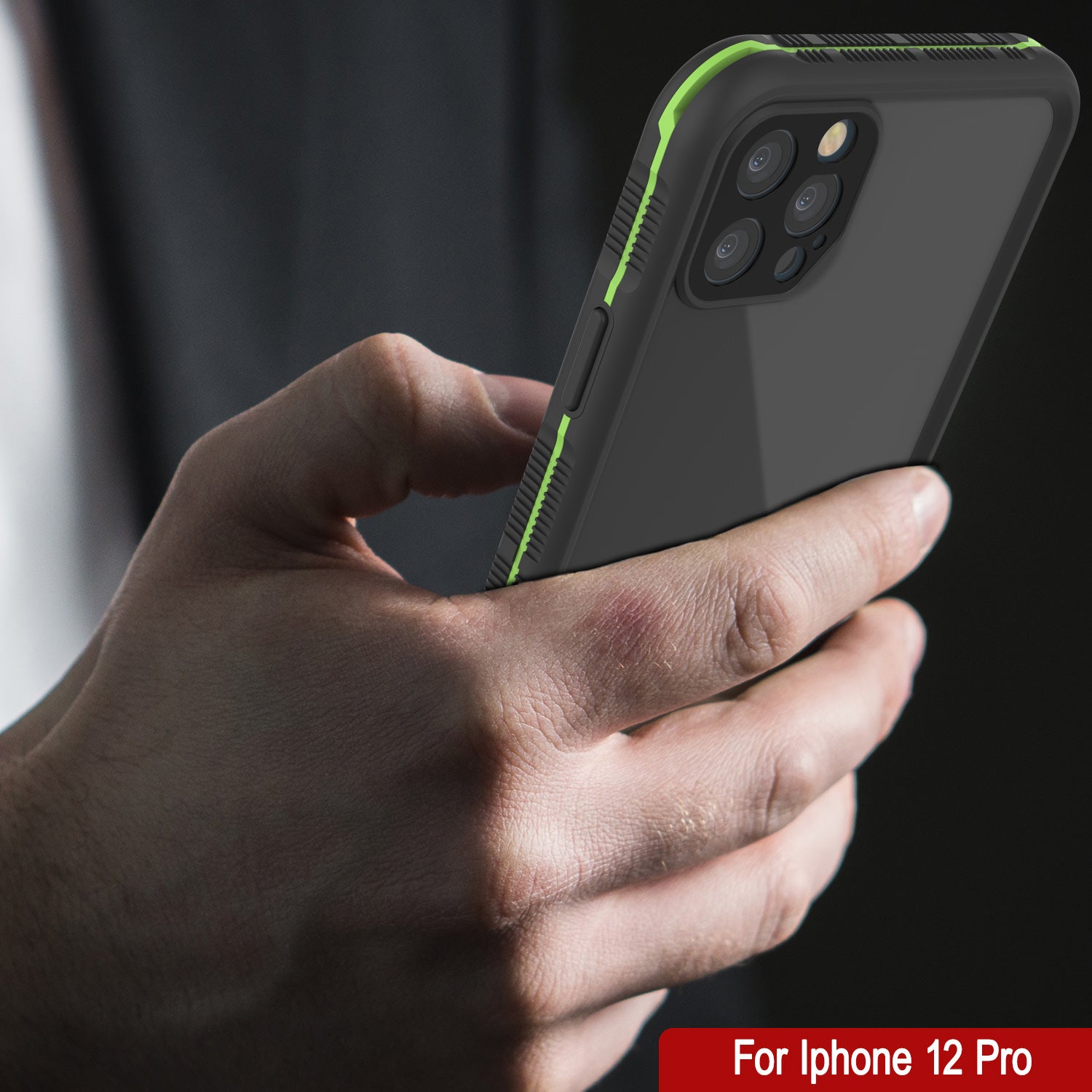 Punkcase iPhone 12 Pro Waterproof Case [Aqua Series] Armor Cover [Black]