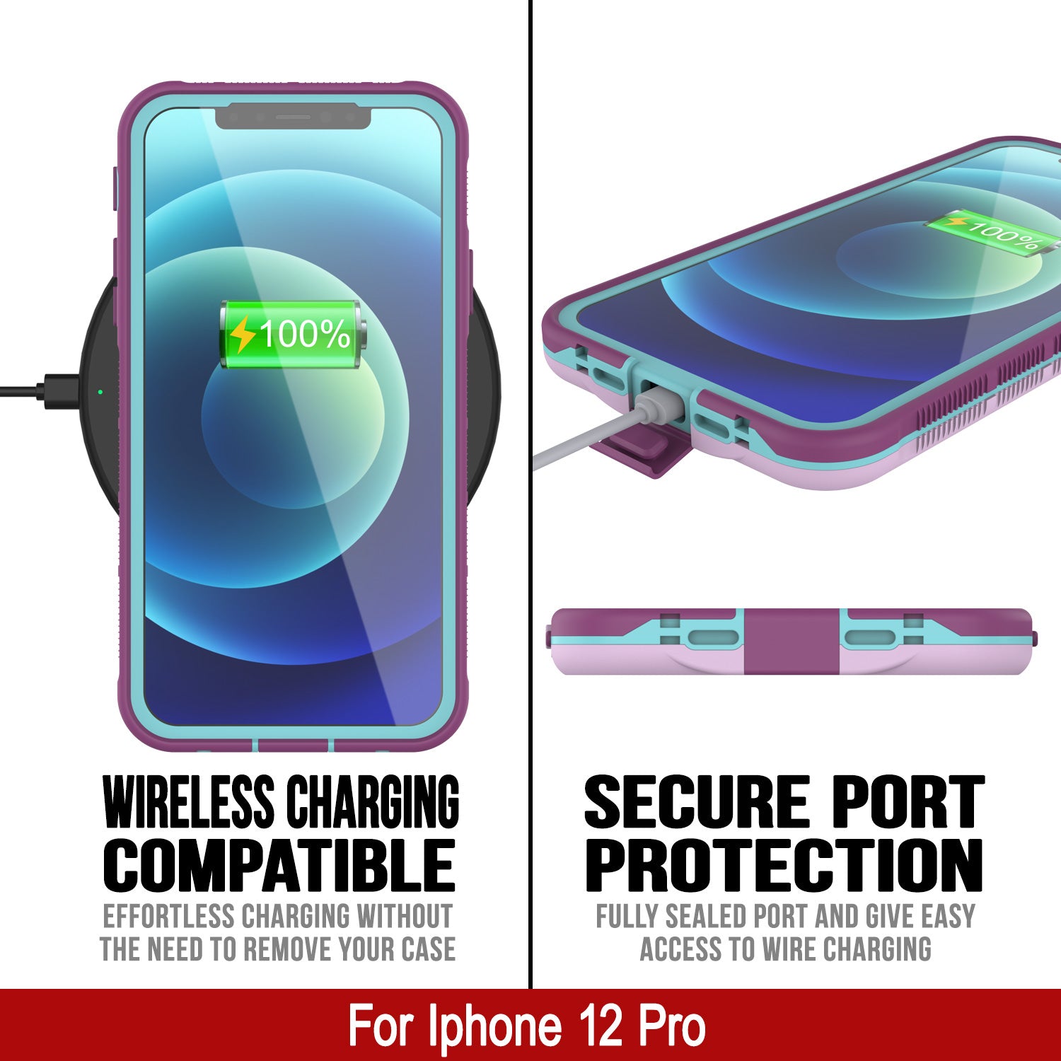 Punkcase iPhone 13 Pro Waterproof Case [Aqua Series] Armor Cover [Blue]