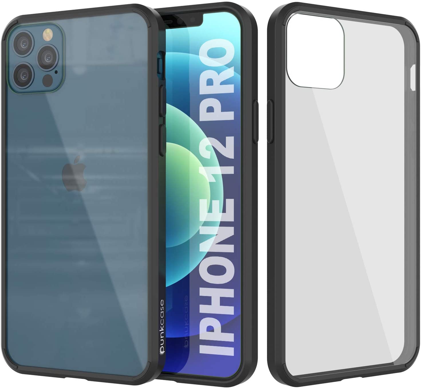 iPhone 12 Pro Case Punkcase® LUCID 2.0 Black Series w/ PUNK SHIELD Screen Protector | Ultra Fit