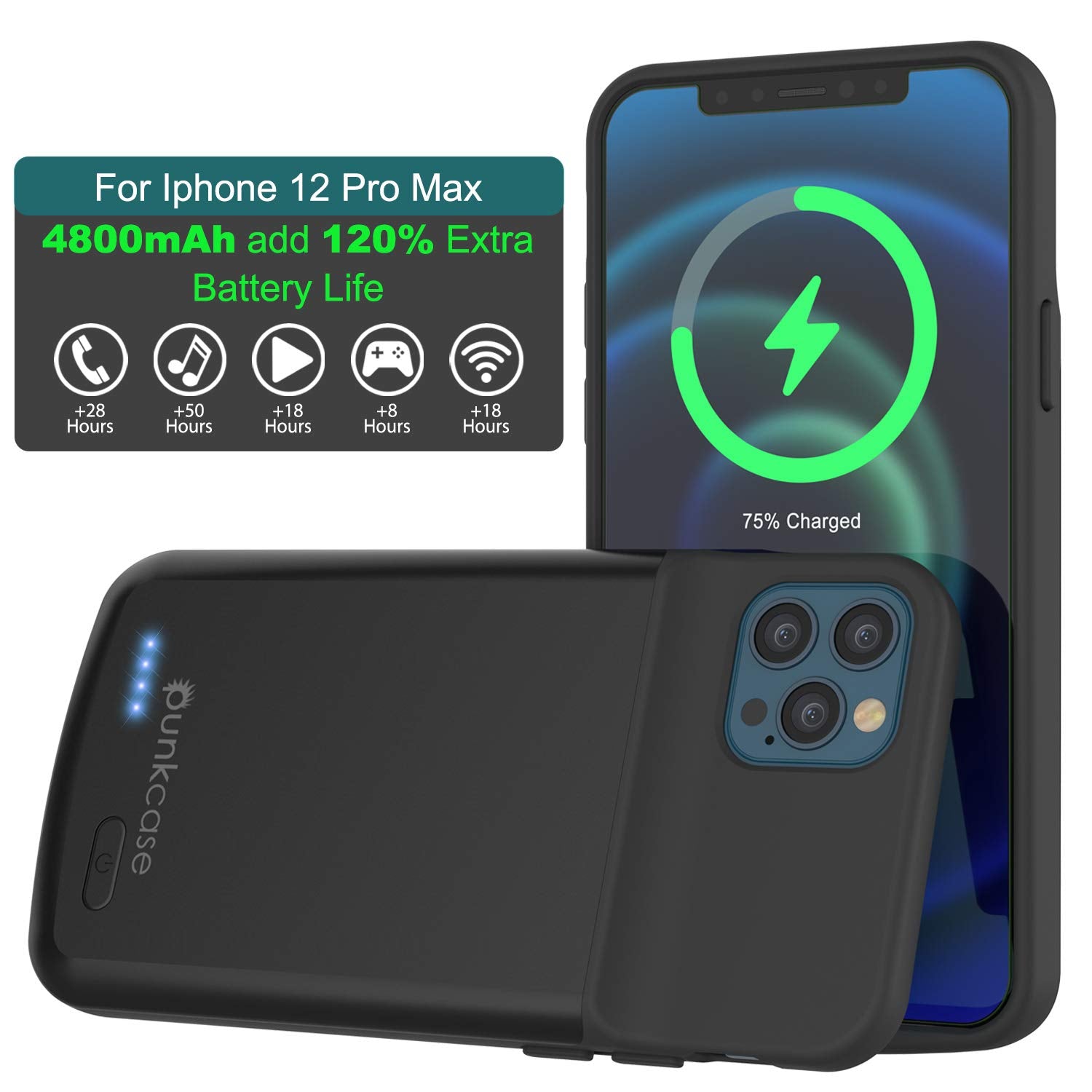 Apple iPhone 12 Pro Max Battery Case 4800mAH Punkcase – punkcase