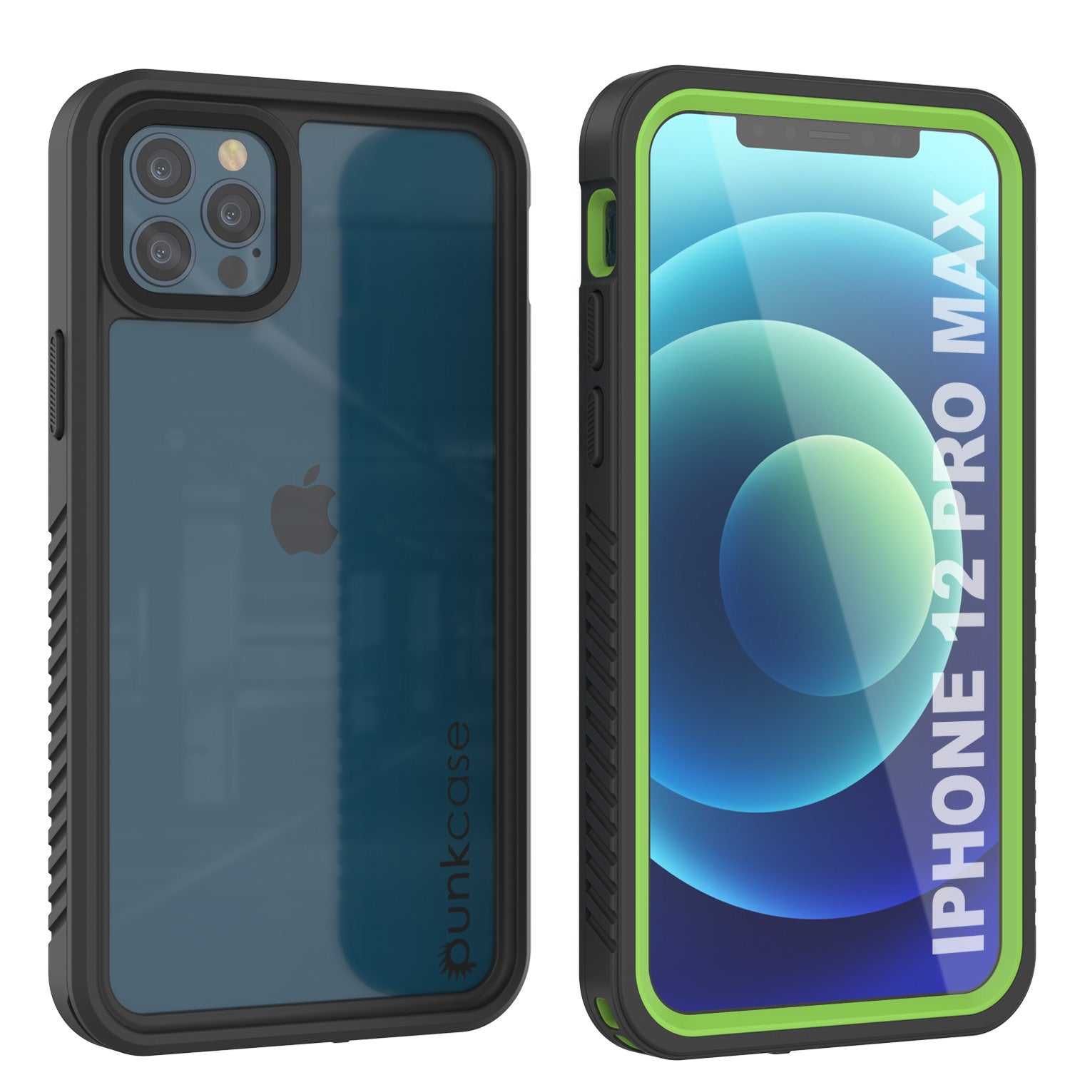 iPhone 12 Pro Max Waterproof Case, Punkcase [Extreme Series] Armor Cover W/ Built In Screen Protector [Light Green]