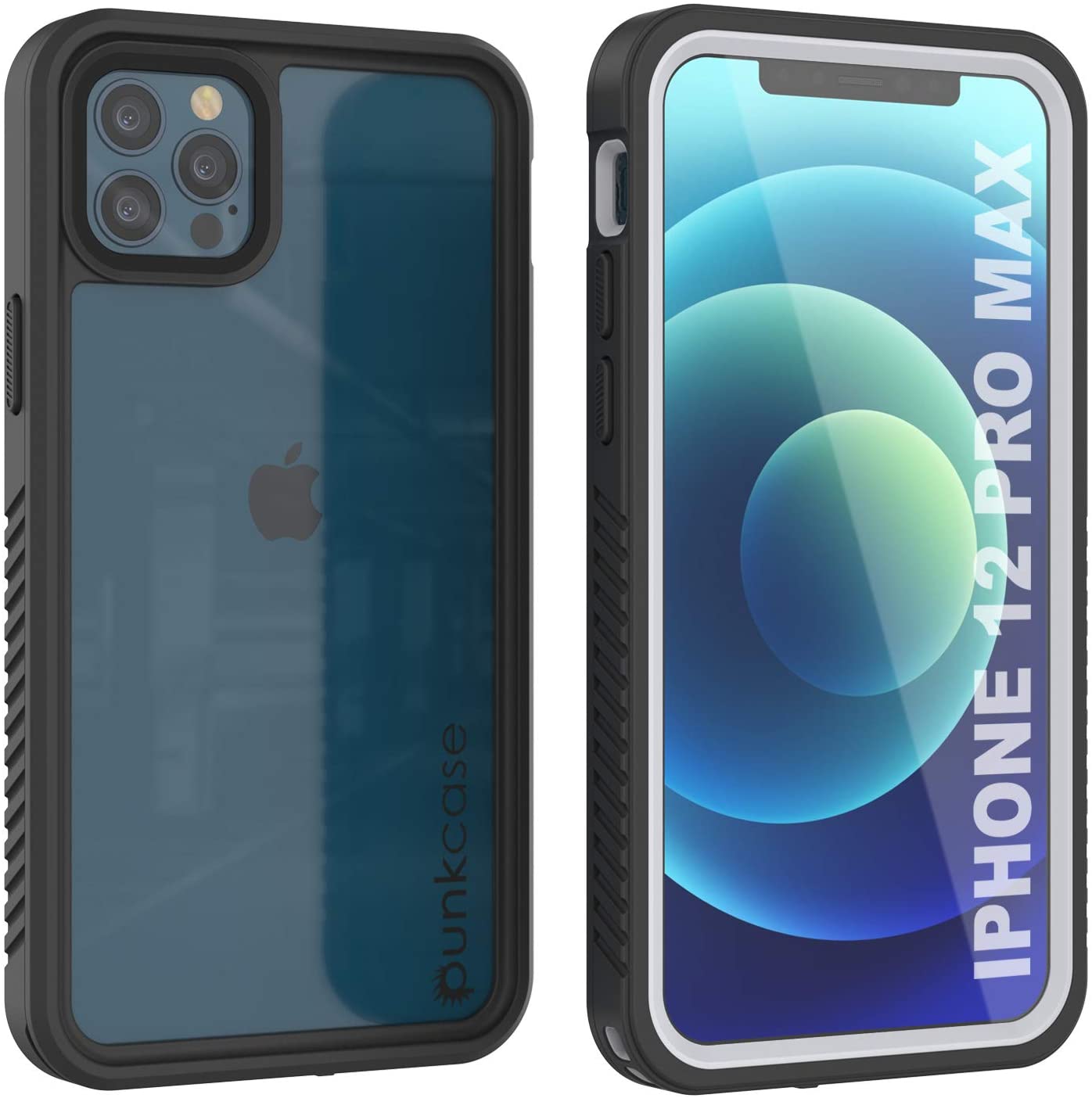 iPhone 12 Pro Max Waterproof Case, Punkcase [Extreme Series] Armor Cover W/ Built In Screen Protector [White]