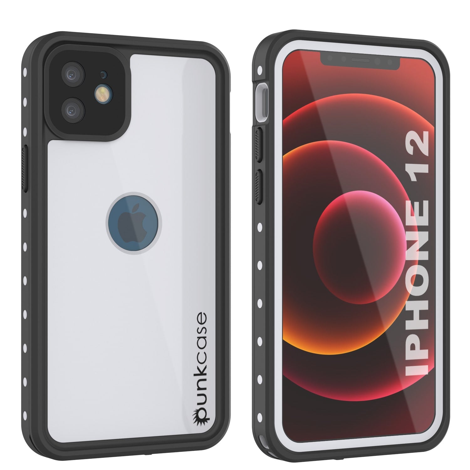 iPhone 12 Waterproof IP68 Case, Punkcase [White] [StudStar Series] [Slim Fit] [Dirtproof]