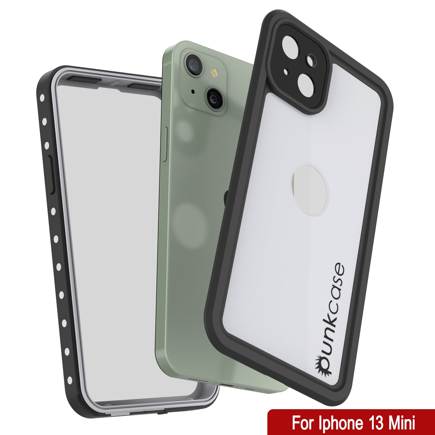 iPhone 13 Mini Waterproof IP68 Case, Punkcase [White] [StudStar Series] [Slim Fit] [Dirtproof]