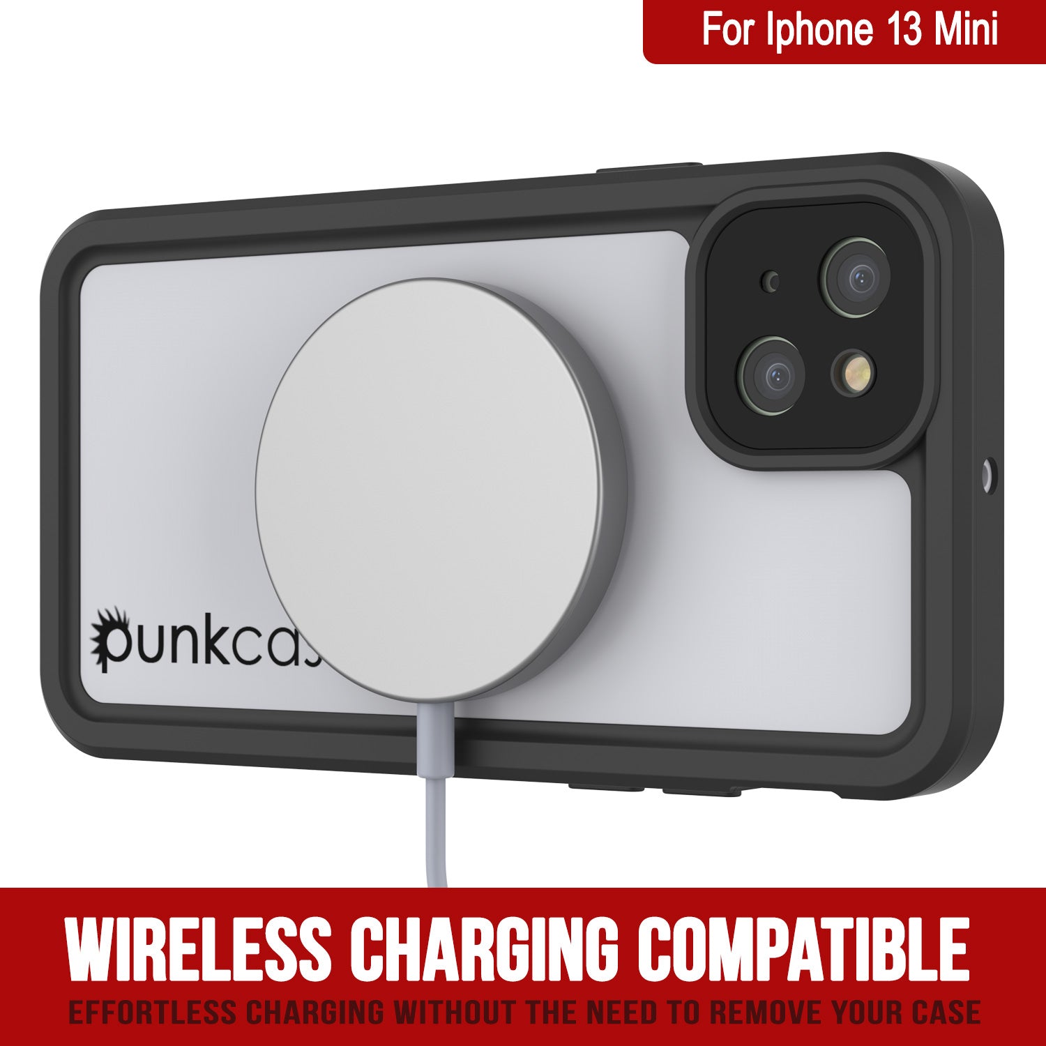 iPhone 13 Mini Waterproof IP68 Case, Punkcase [White] [StudStar Series] [Slim Fit] [Dirtproof]