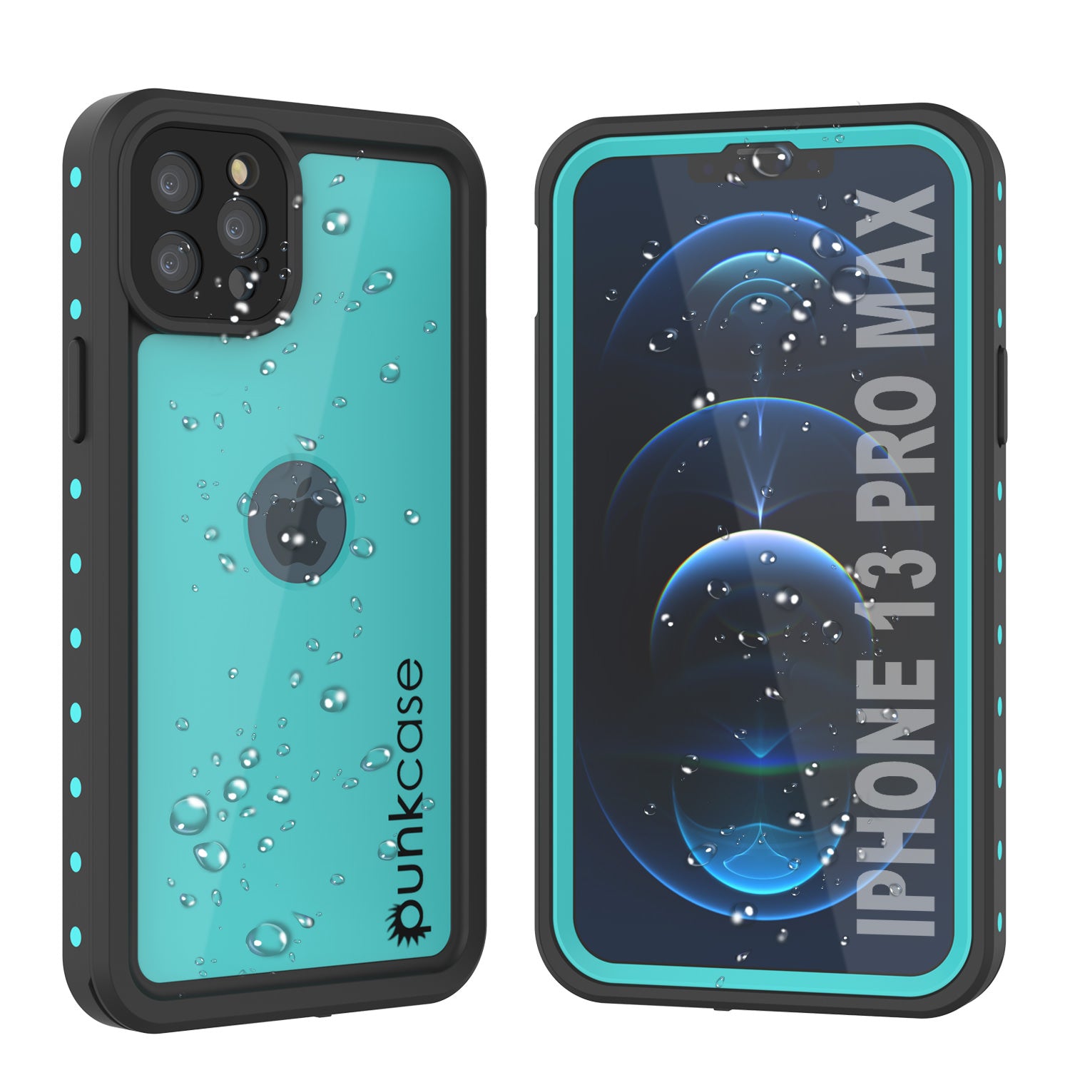iPhone 13 Pro Max Waterproof IP68 Case, Punkcase [Teal] [StudStar Seri –  punkcase