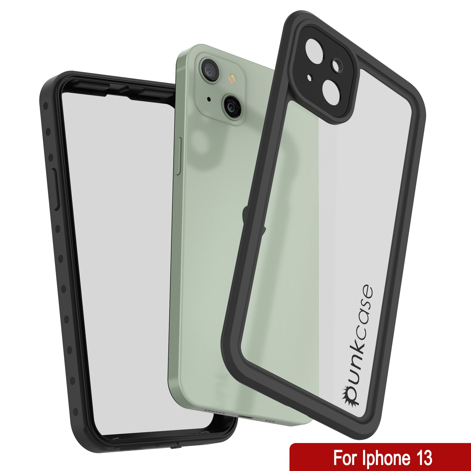 iPhone 13 Waterproof IP68 Case, Punkcase [Clear] [StudStar Series] [Slim Fit] [Dirtproof]
