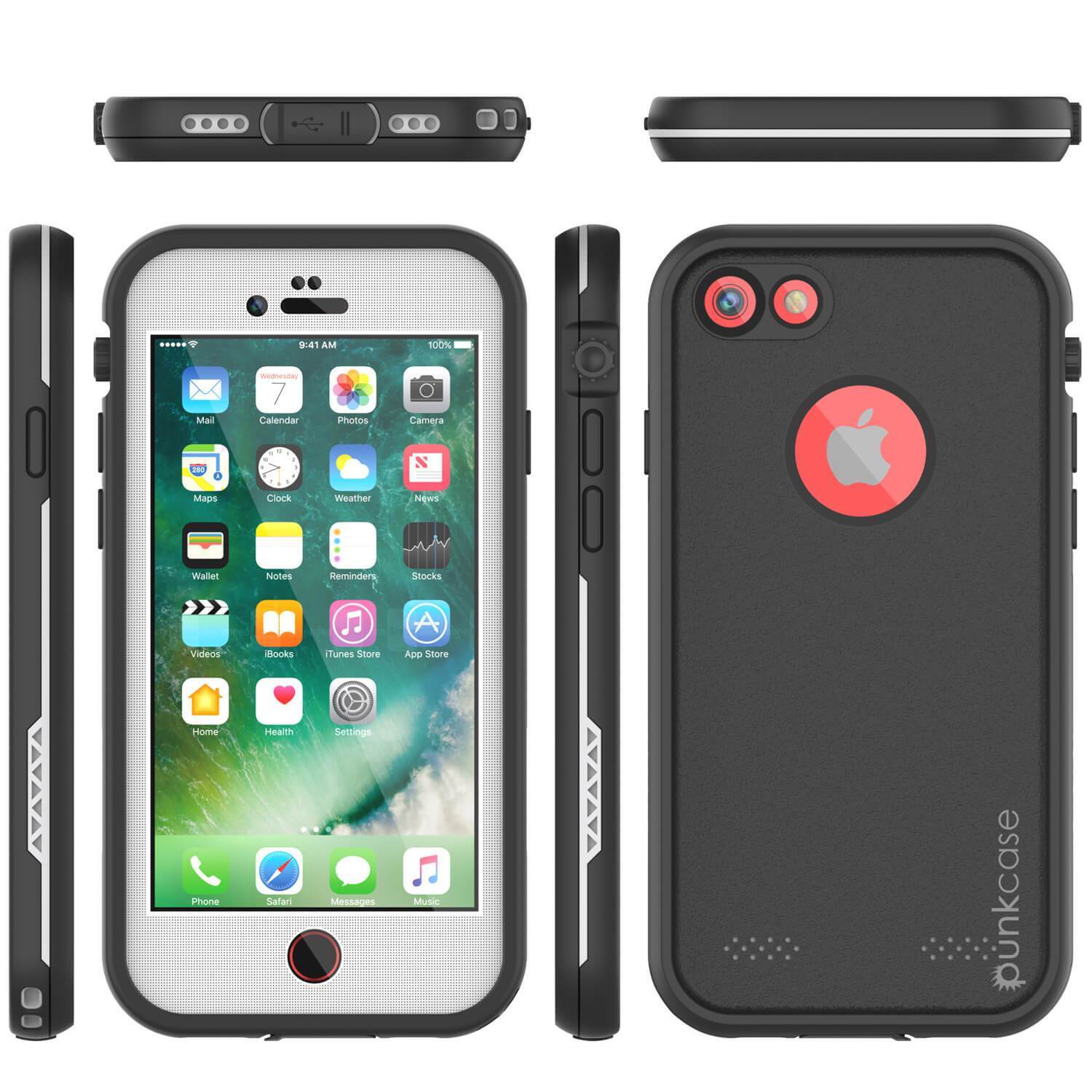 iPhone SE (4.7") Waterproof Case, Punkcase SpikeStar White Series | Thin Fit 6.6ft Underwater IP68