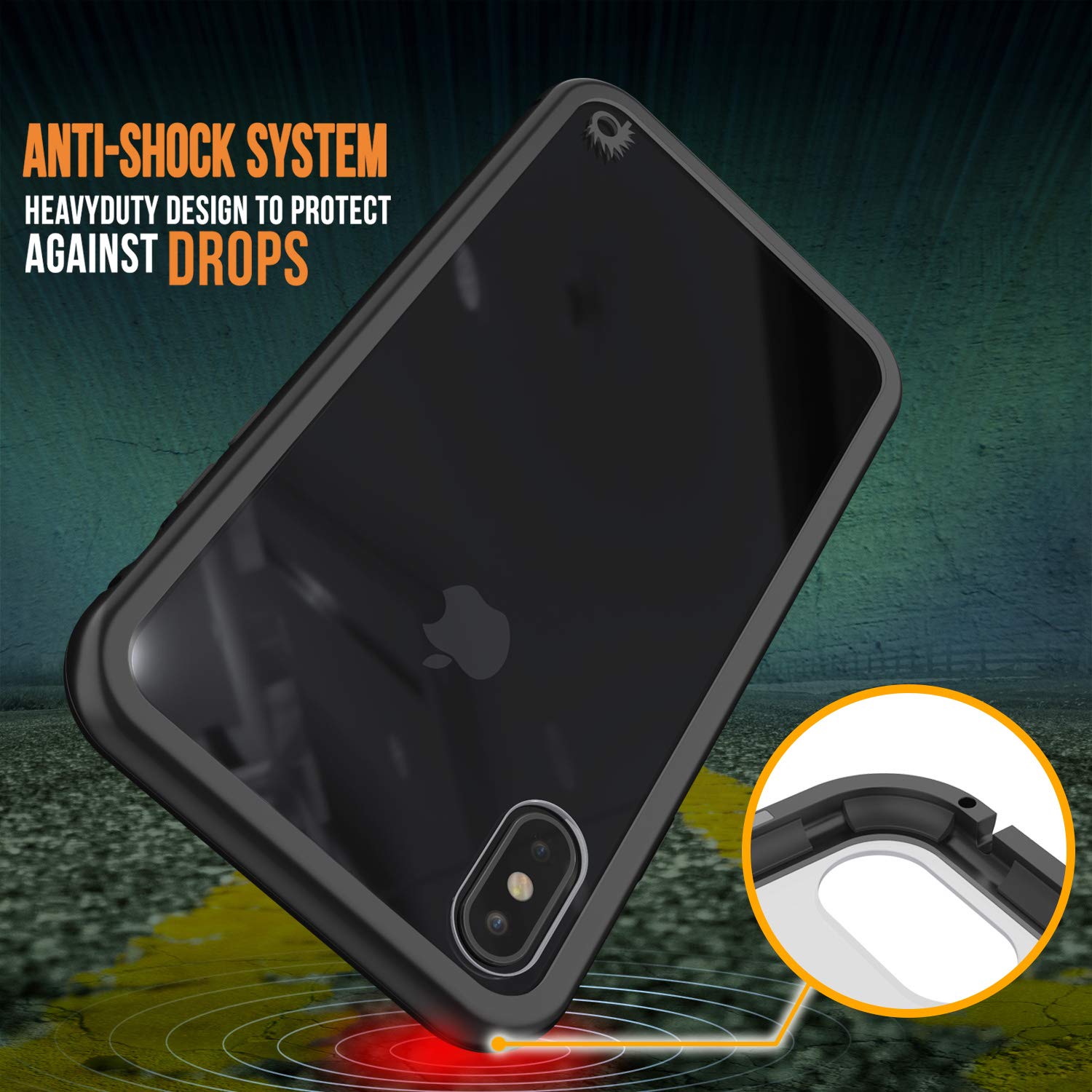 iPhone XS Max Case, Punkcase Magnetic Shield Protective TPU Cover W/ Tempered Glass Screen Protector [Black]