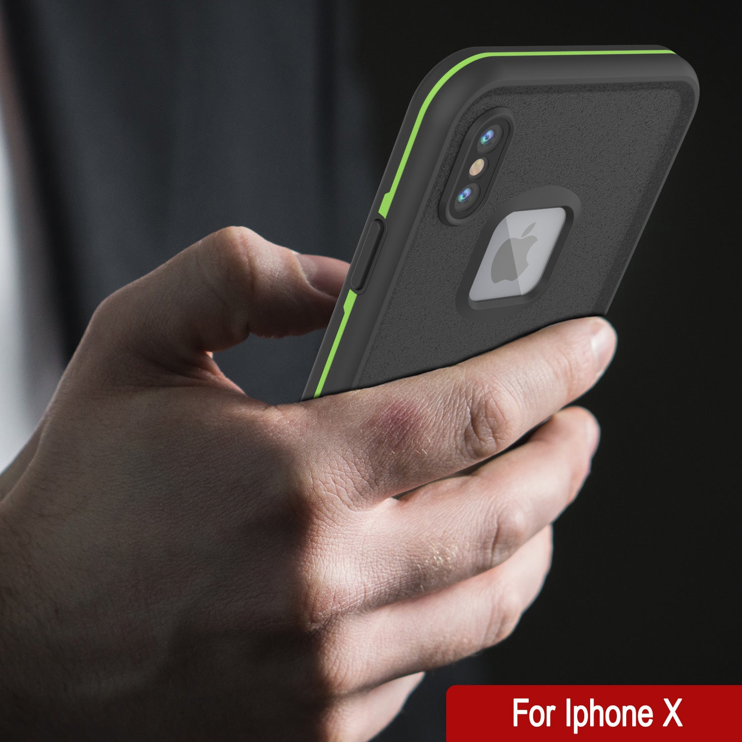 Punkcase iPhone X Waterproof Case [Aqua Series] Armor Cover [Black]