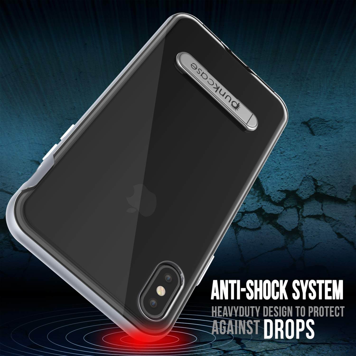 iPhone X Case, PUNKcase [LUCID 3.0 Series] [Slim Fit] Armor Cover w/ Integrated Screen Protector [Silver]