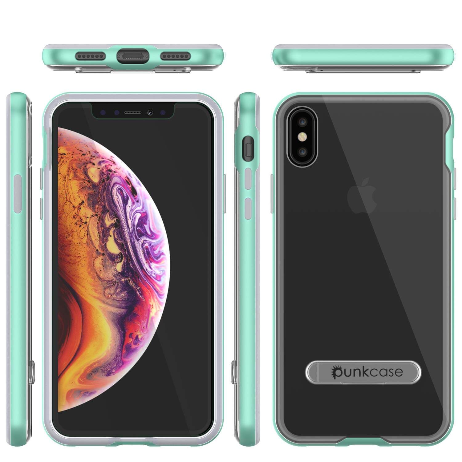 iPhone X Case, PUNKcase [LUCID 3.0 Series] [Slim Fit] Armor Cover w/ Integrated Screen Protector [Teal]