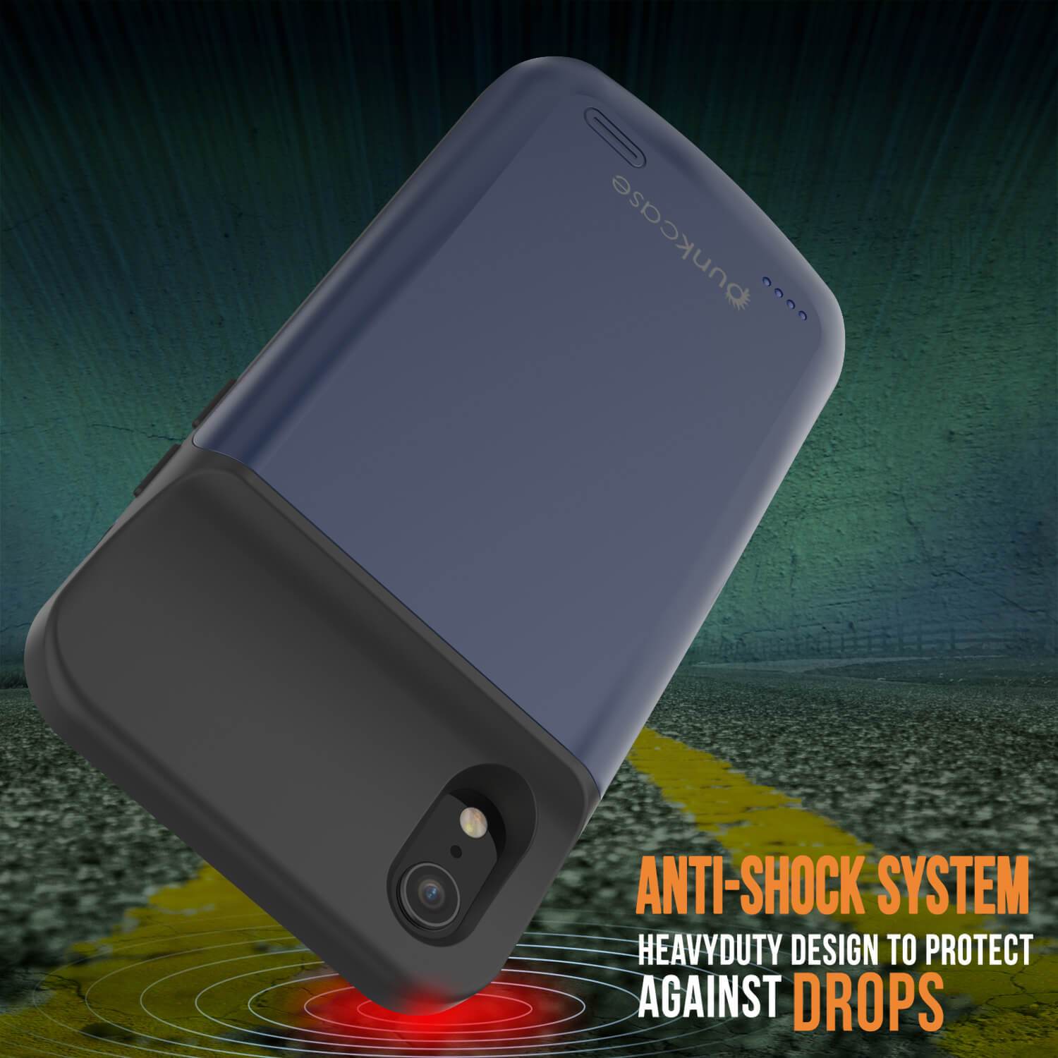 iPhone 11 Pro Battery Case, PunkJuice 5000mAH Fast Charging Power Bank W/ Screen Protector | [Blue]