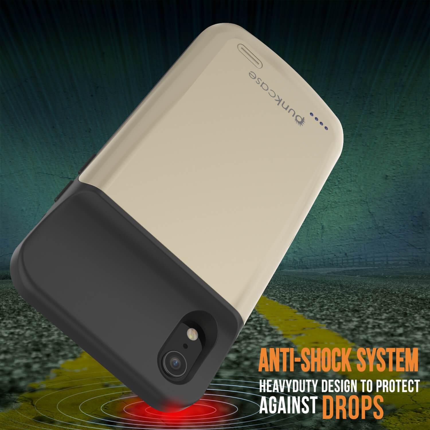 iPhone 11 Pro Battery Case, PunkJuice 5000mAH Fast Charging Power Bank W/ Screen Protector | [Gold]