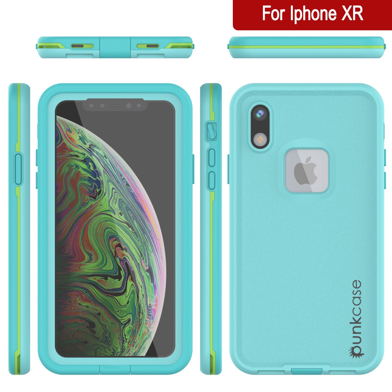 Punkcase iPhone XR Waterproof Case [Aqua Series] Armor Cover [Teal]