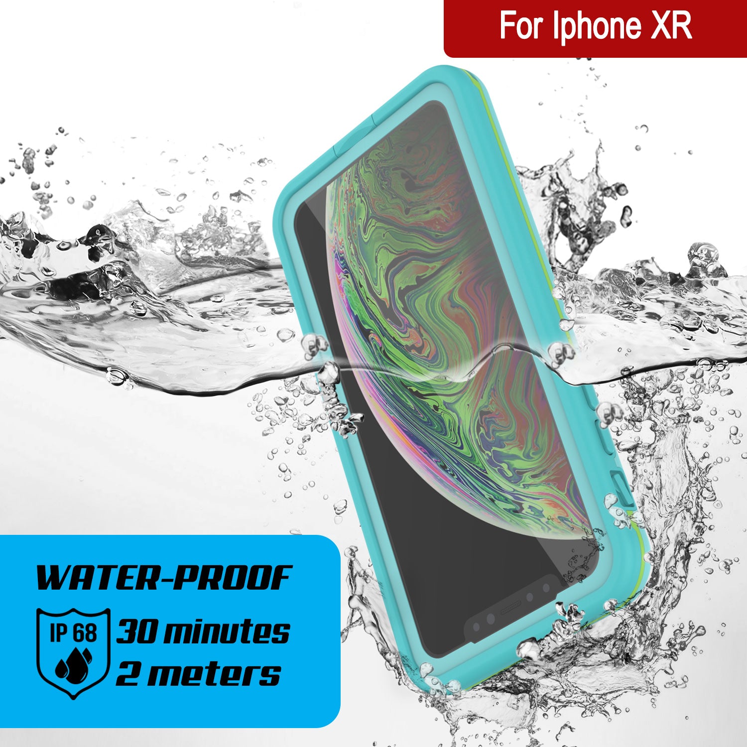 Punkcase iPhone XR Waterproof Case [Aqua Series] Armor Cover [Teal]
